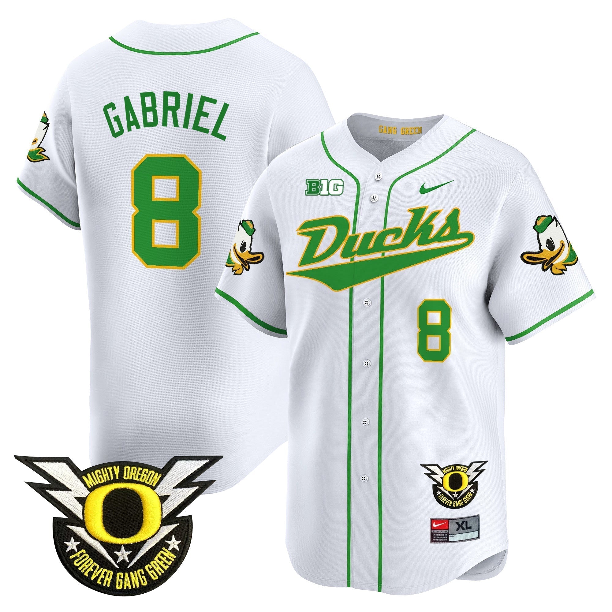 ORE 2024 Forever Gang Green & BIG Patch Vapor Baseball Jersey - Stitched