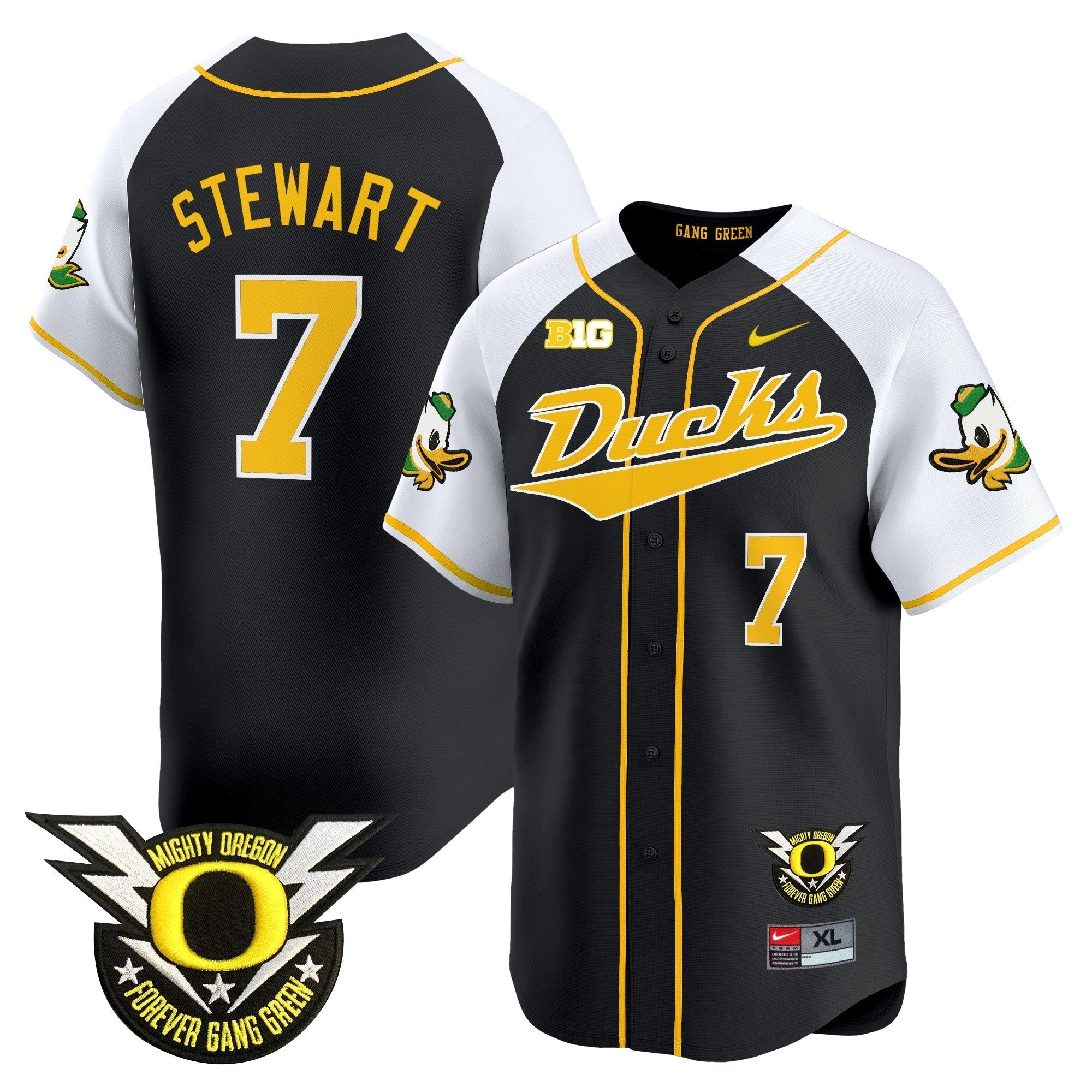 ORE 2024 Forever Gang Green & BIG Patch Vapor Baseball Jersey - Stitched