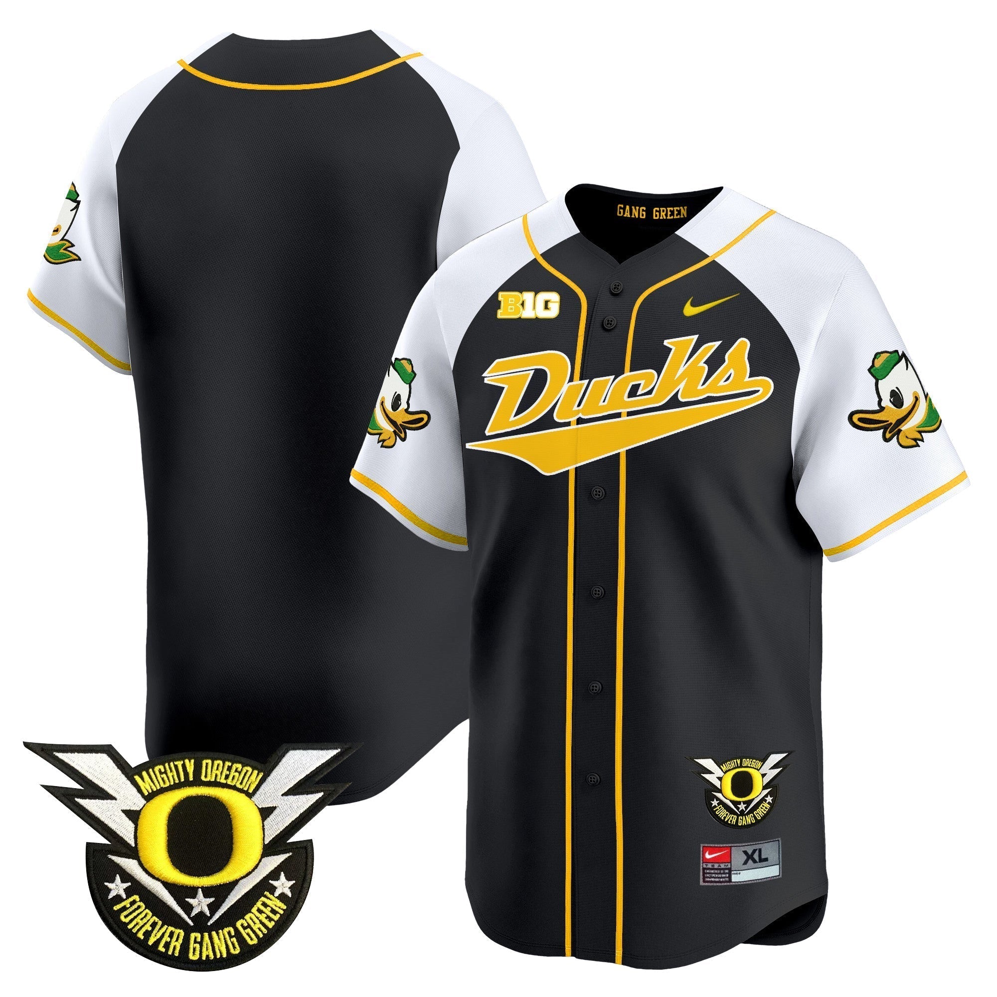 ORE 2024 Forever Gang Green & BIG Patch Vapor Baseball Jersey - Stitched