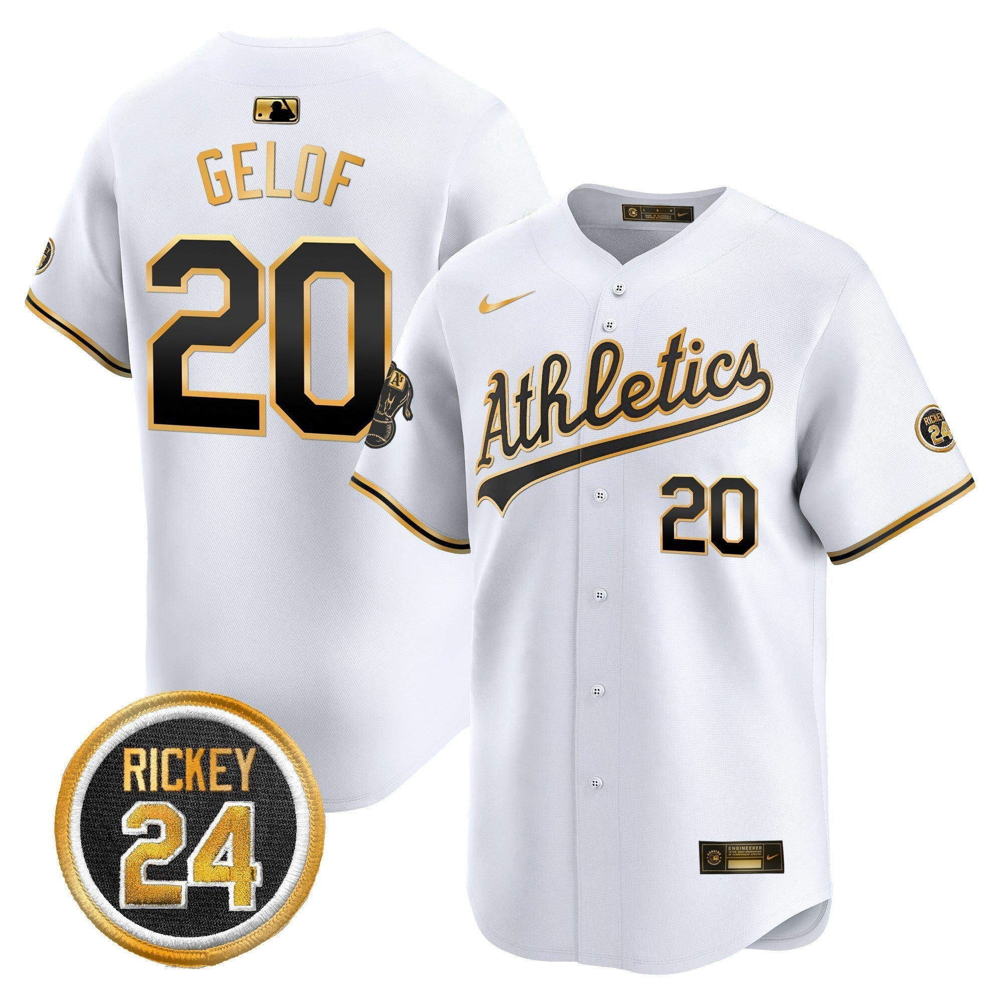 OAK Rickey Henderson Patch Vapor Premier Limited Jersey - Stitched