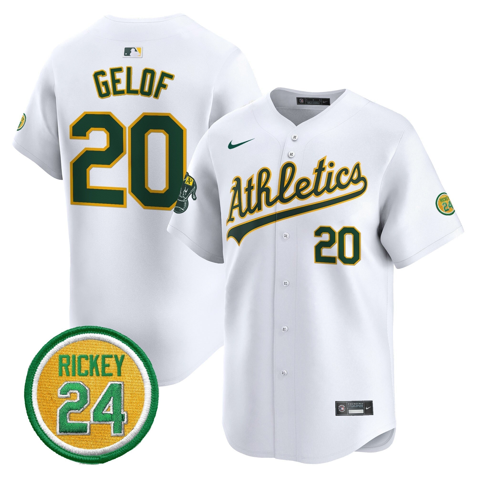 OAK Rickey Henderson Patch Vapor Premier Limited Jersey - Stitched