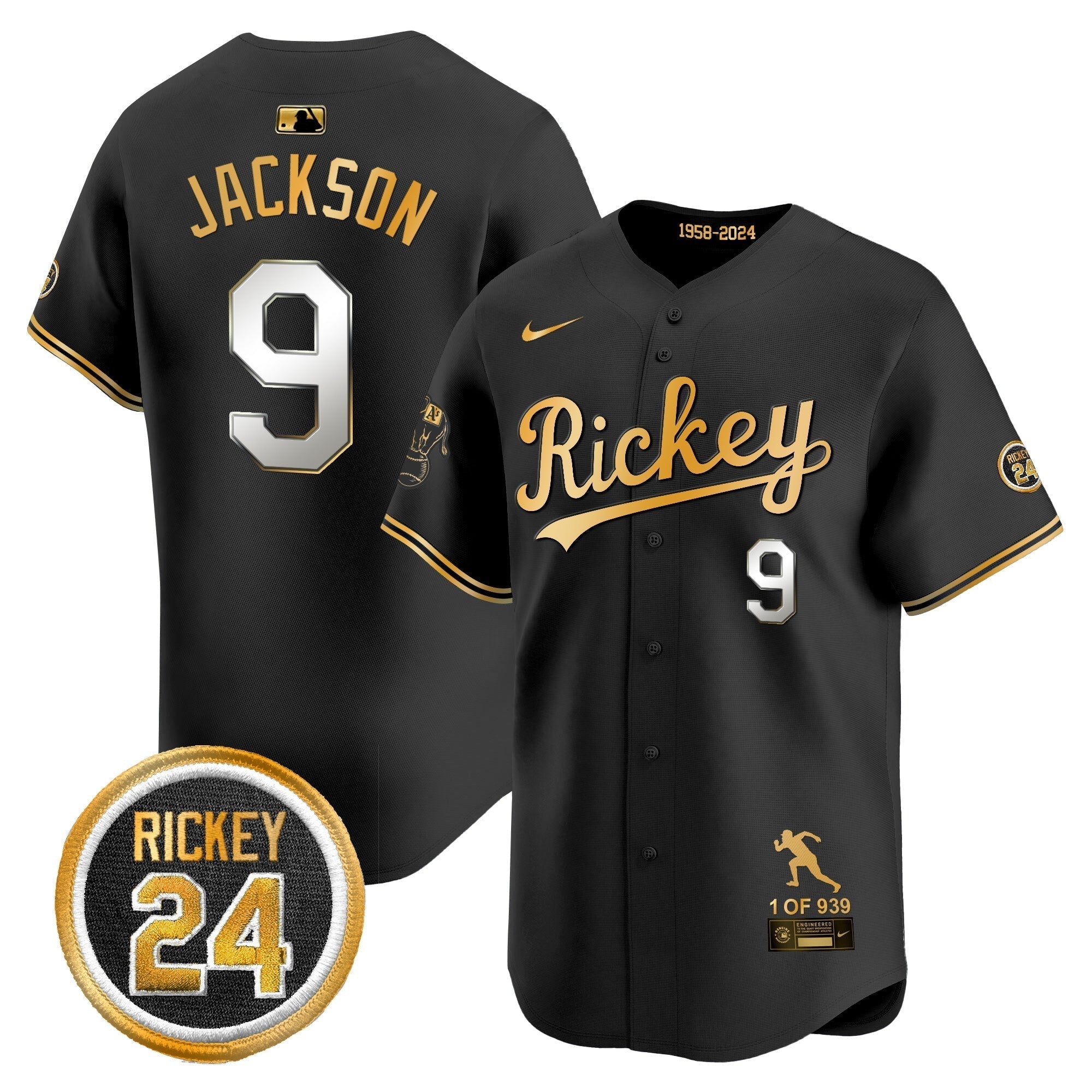 OAK Rickey Tribute style Vapor Premier Limited Jersey - Stitched