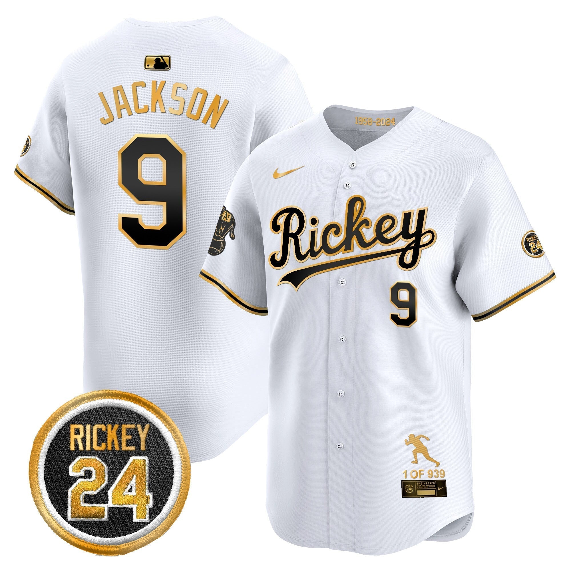 OAK Rickey Tribute style Vapor Premier Limited Jersey - Stitched