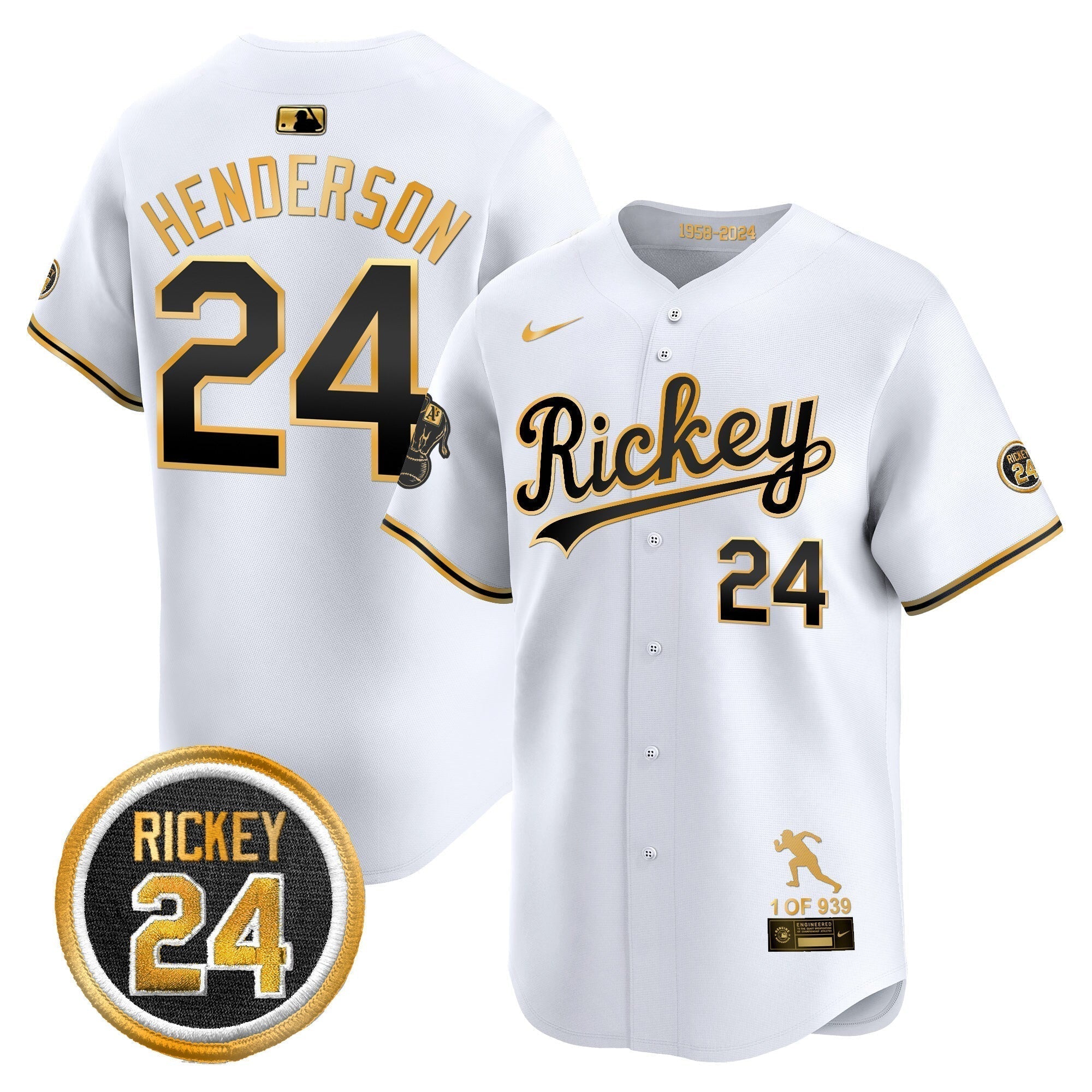 OAK Rickey Tribute style Vapor Premier Limited Jersey - Stitched
