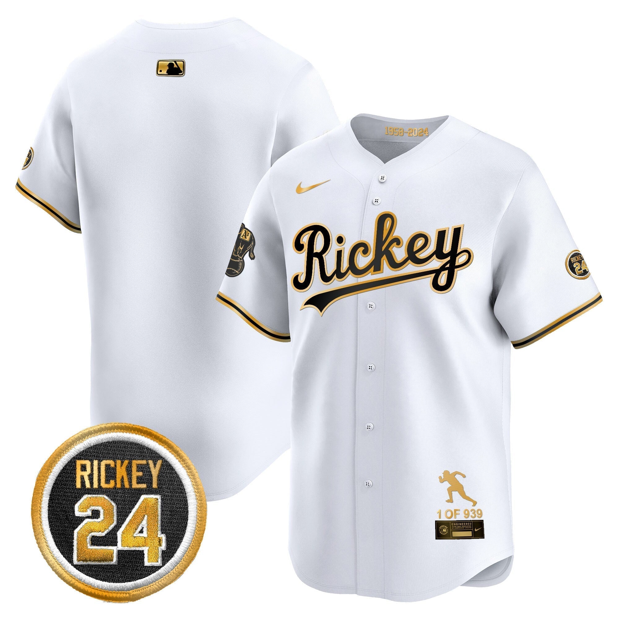 OAK Rickey Tribute style Vapor Premier Limited Jersey - Stitched