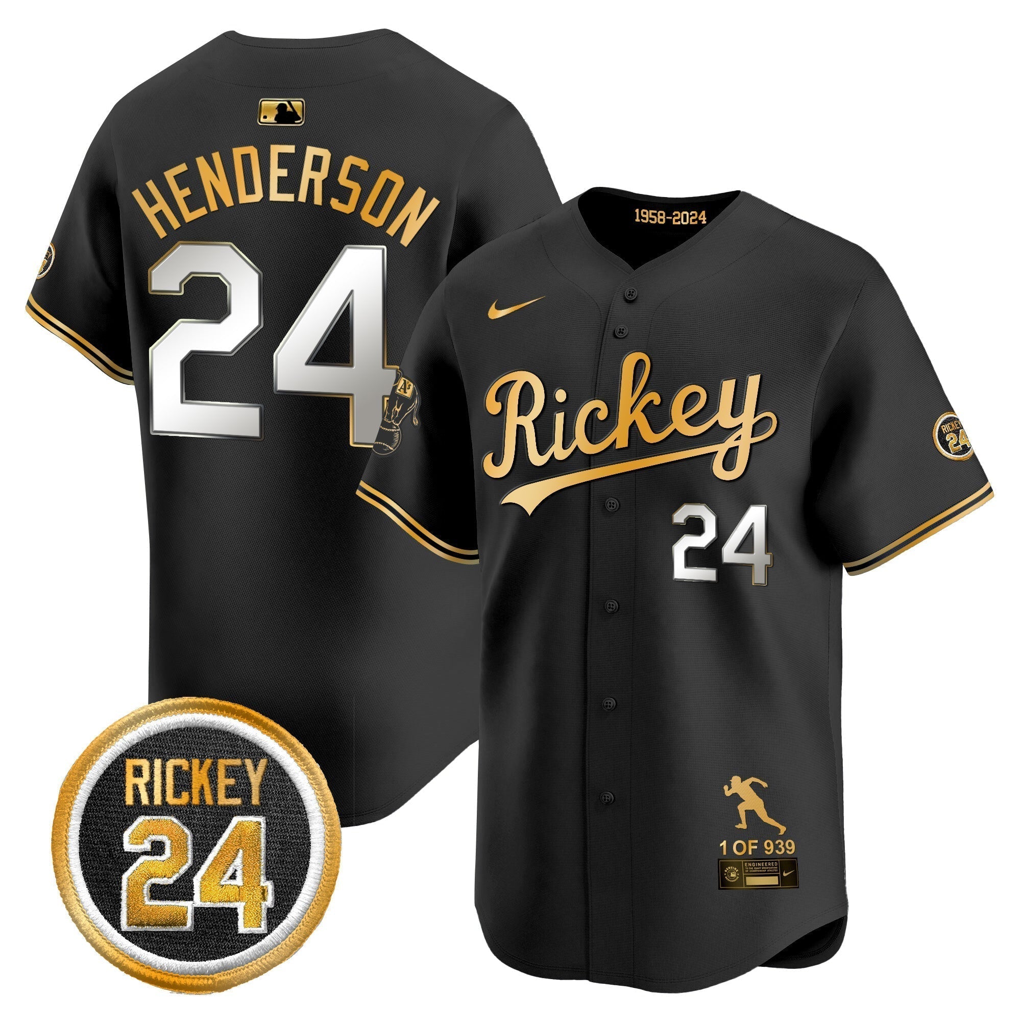 OAK Rickey Tribute style Vapor Premier Limited Jersey - Stitched