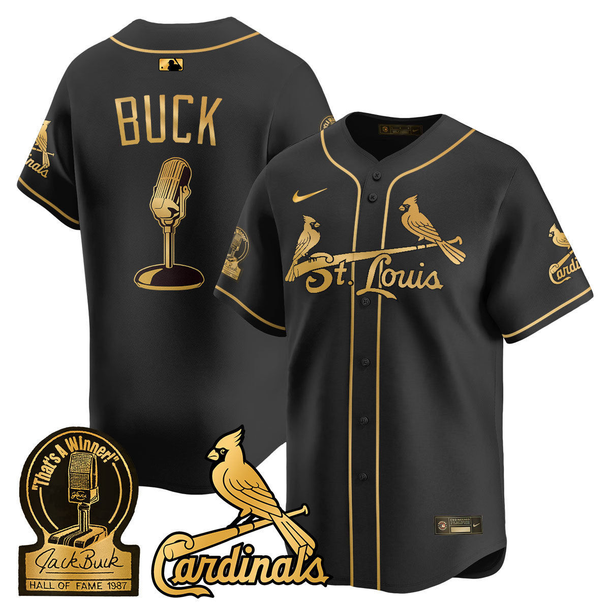 STL Jack Buck Limited Jersey - Stitched