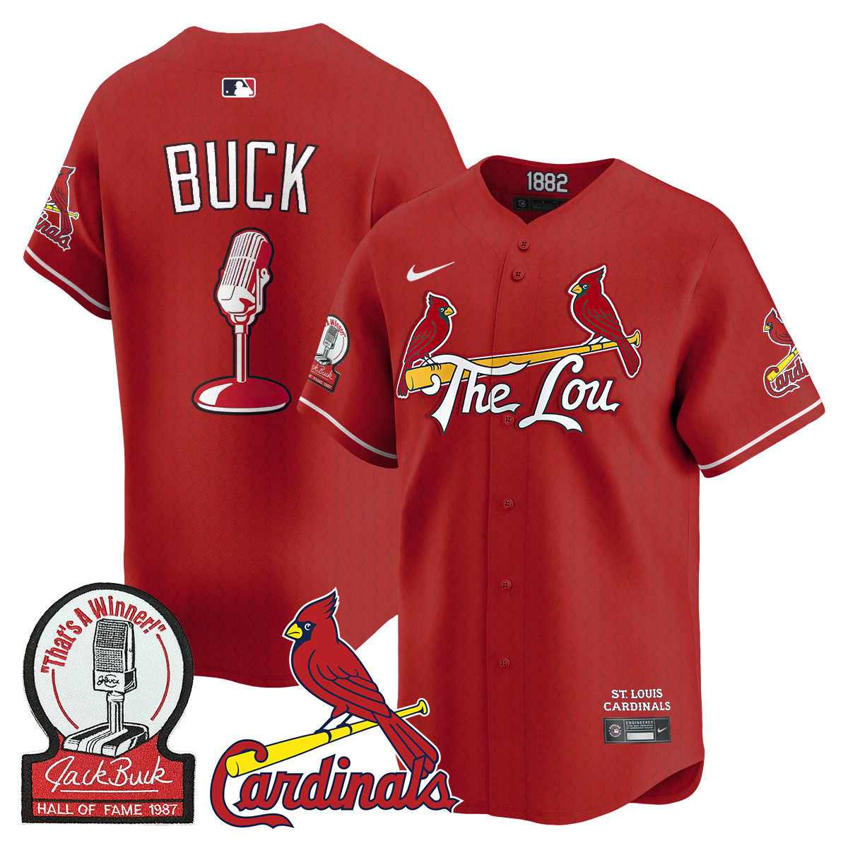 STL Jack Buck Limited Jersey - Stitched