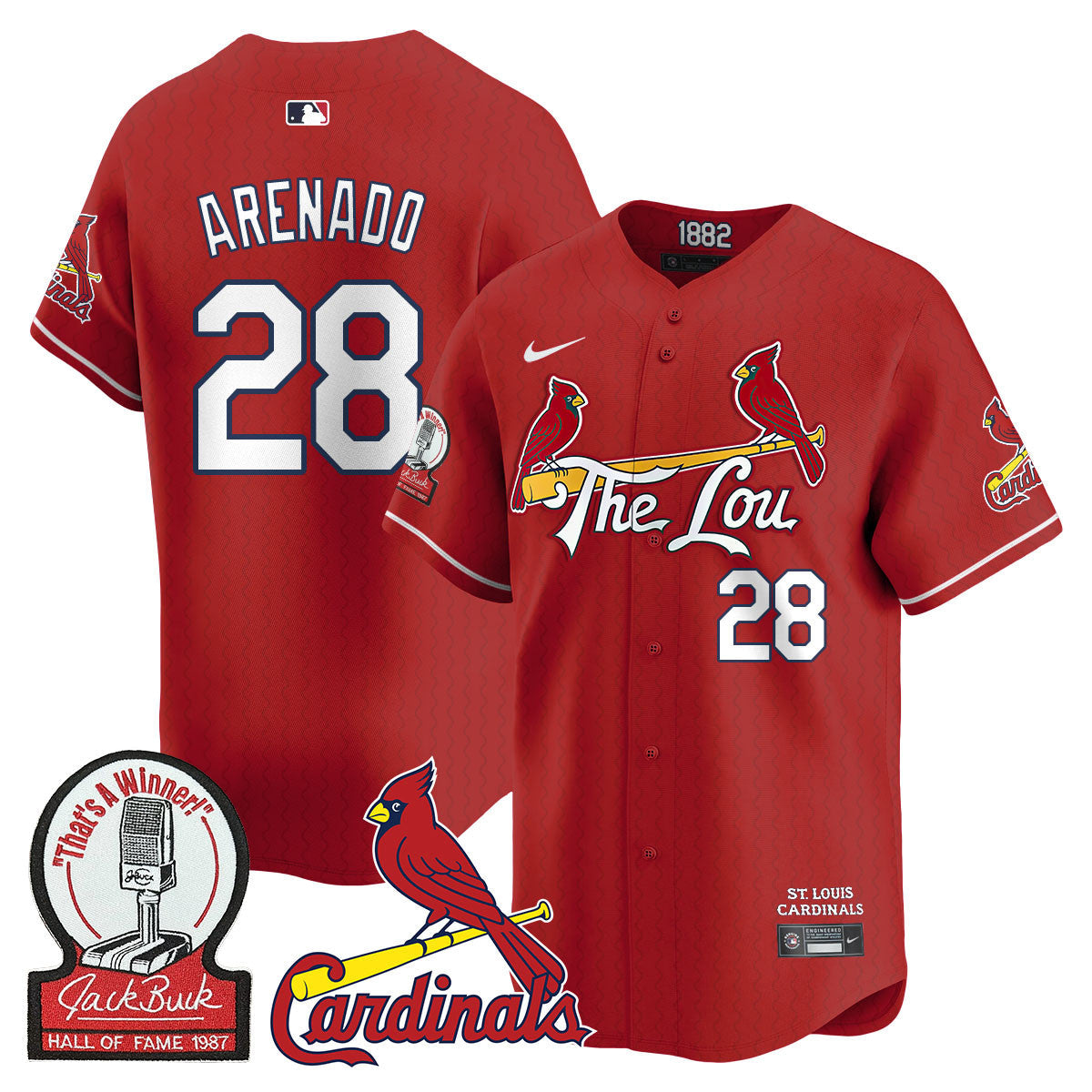 STL Jack Buck Limited Jersey - Stitched