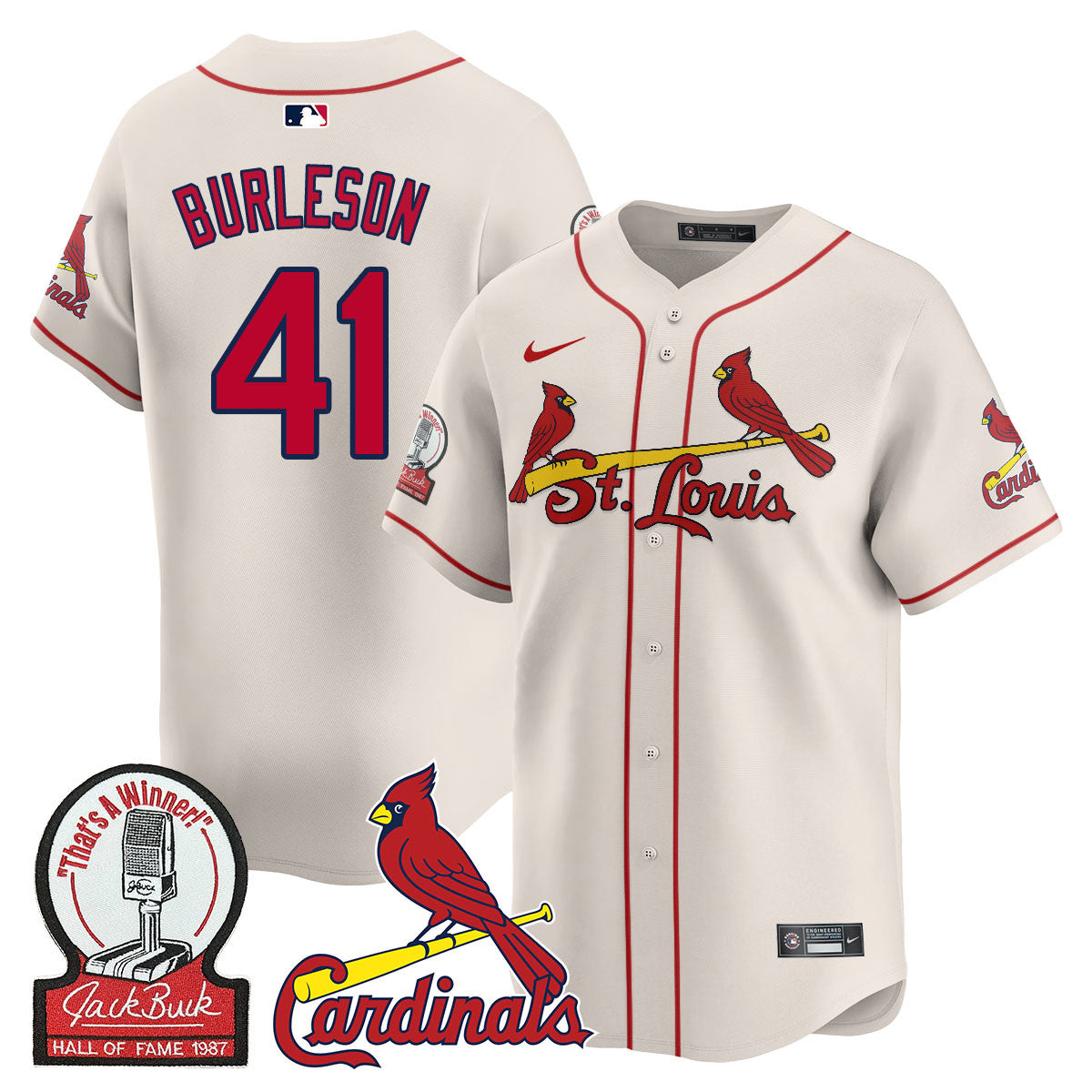 STL Jack Buck Limited Jersey - Stitched