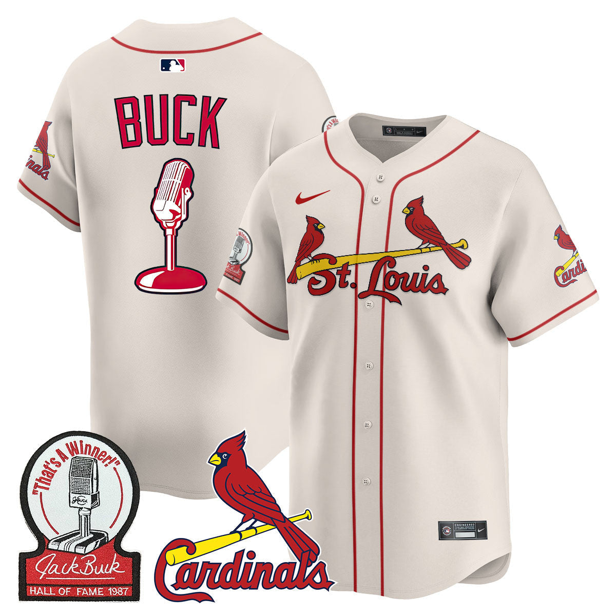 STL Jack Buck Limited Jersey - Stitched