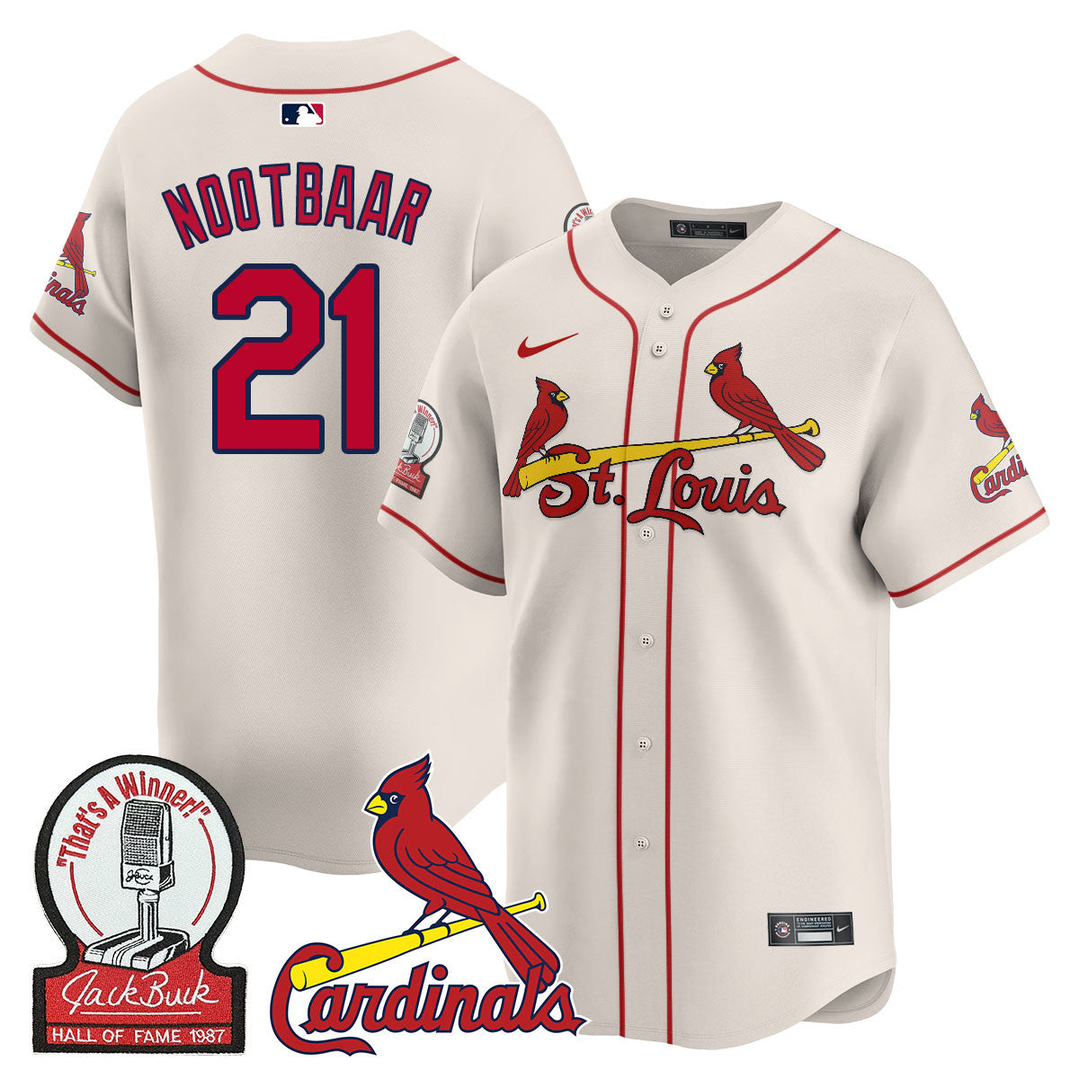 STL Jack Buck Limited Jersey - Stitched