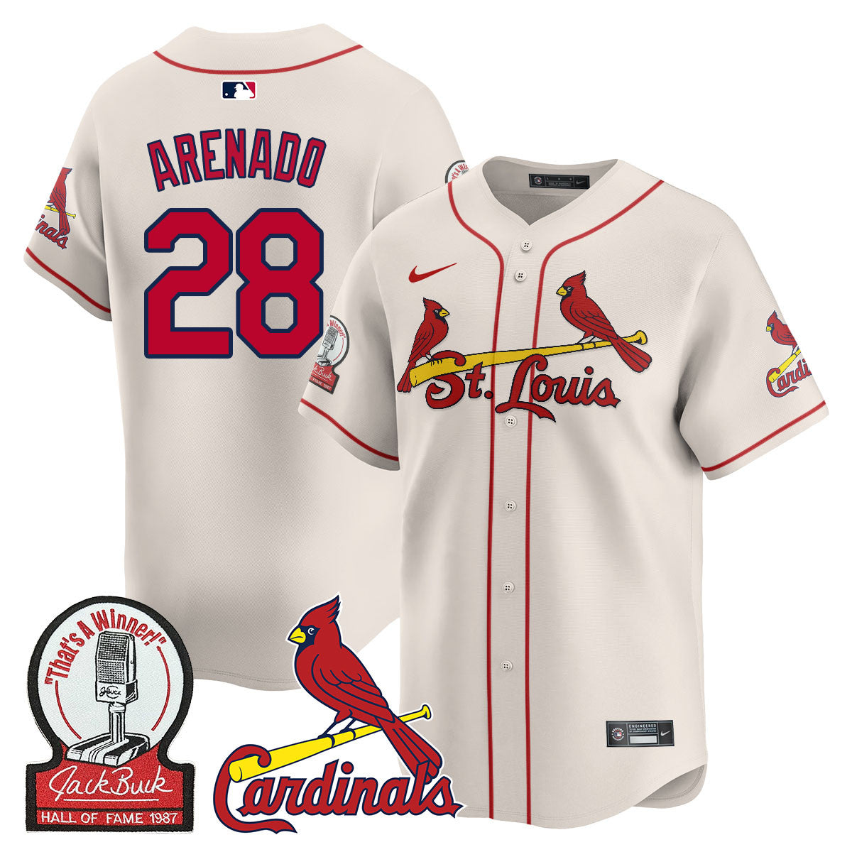 STL Jack Buck Limited Jersey - Stitched