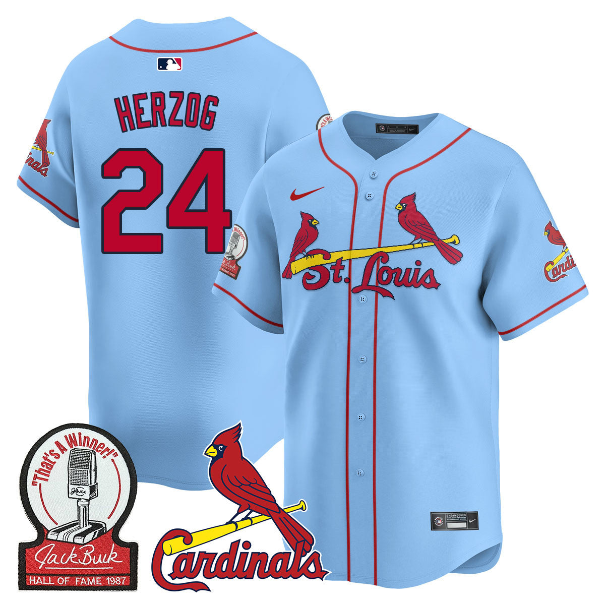 STL Jack Buck Limited Jersey - Stitched