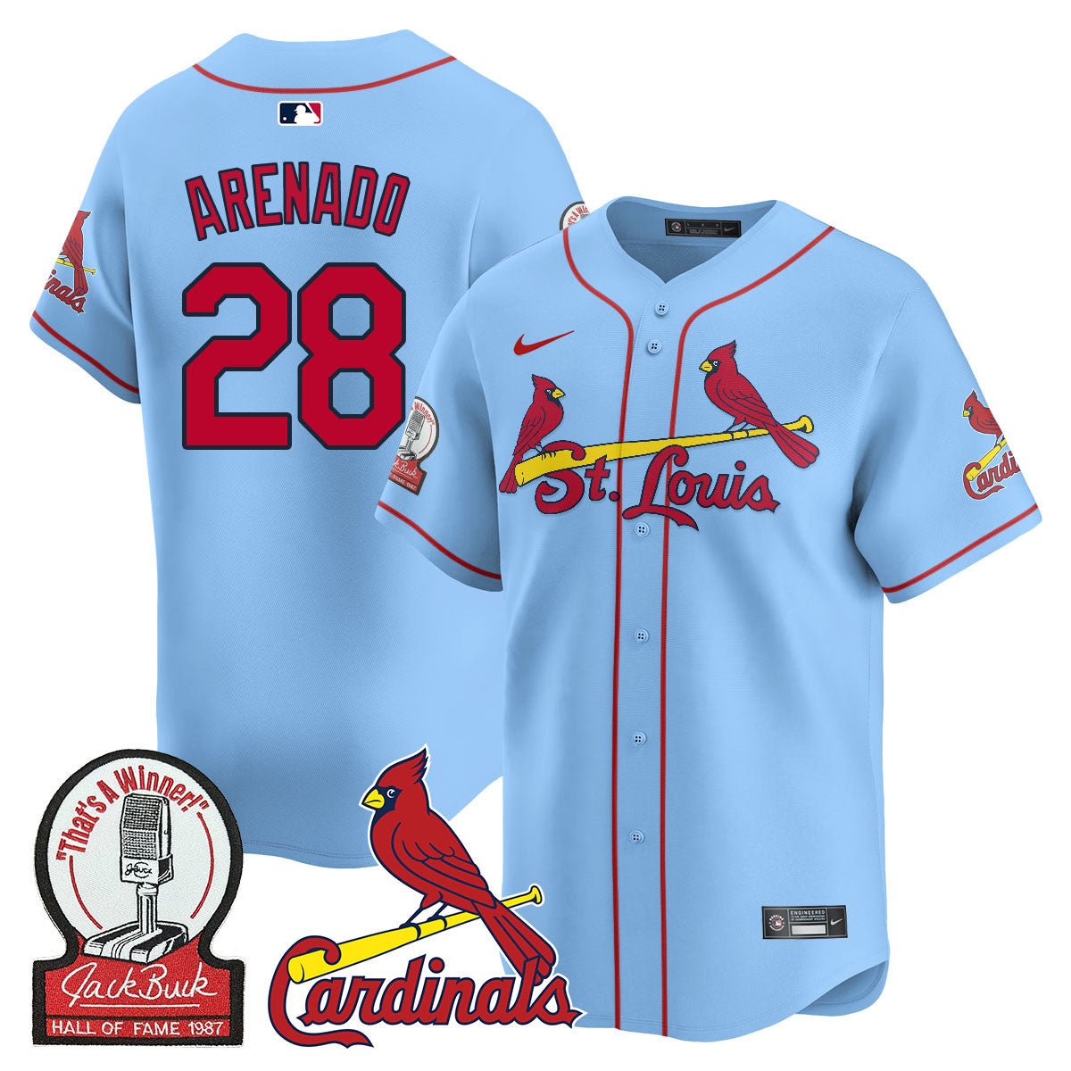 STL Jack Buck Limited Jersey - Stitched