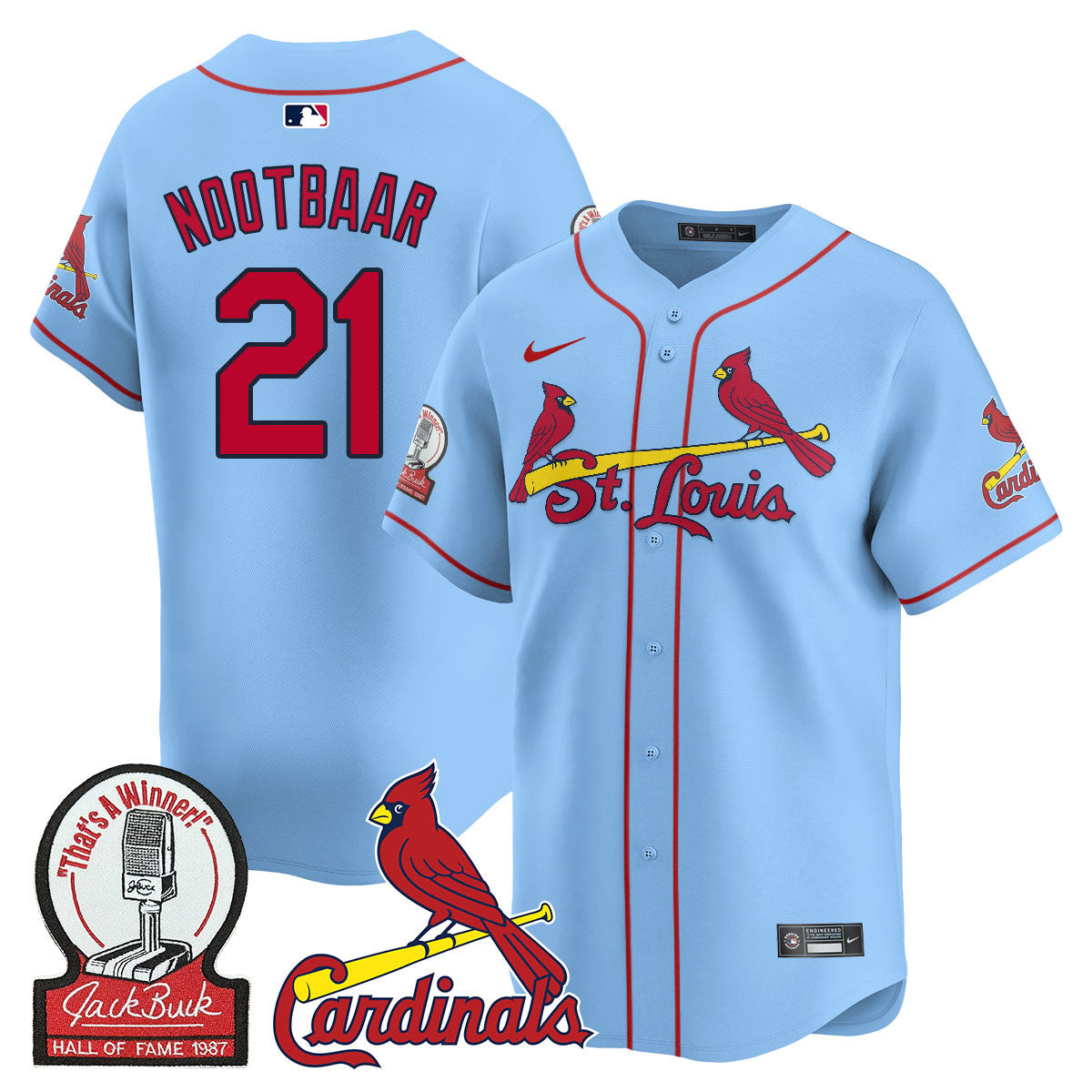 STL Jack Buck Limited Jersey - Stitched