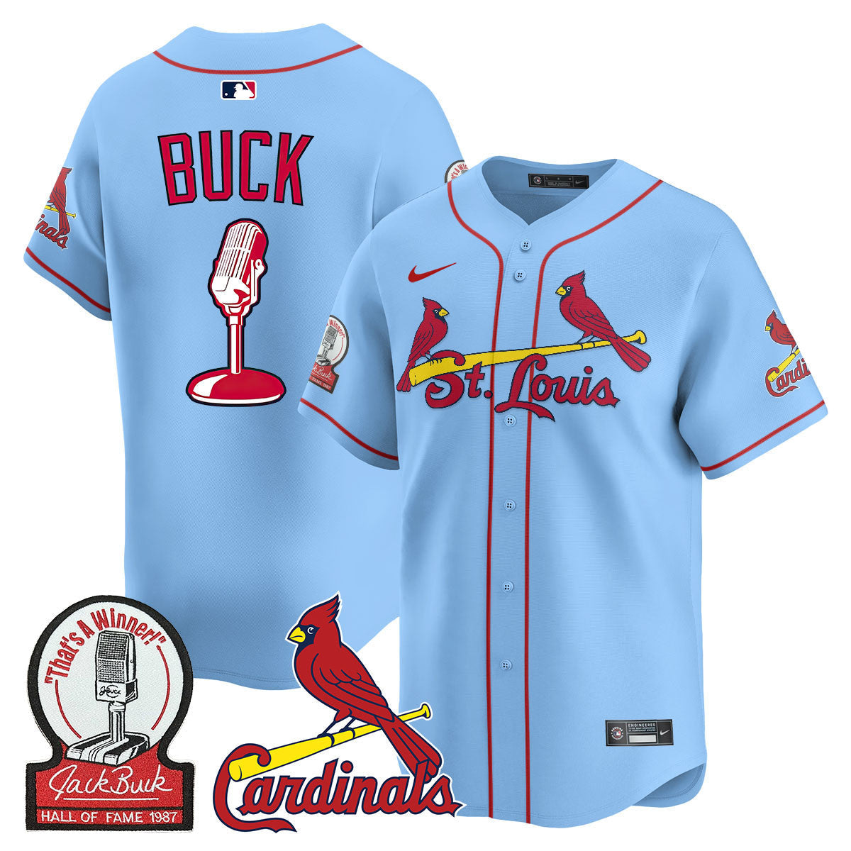 STL Jack Buck Limited Jersey - Stitched