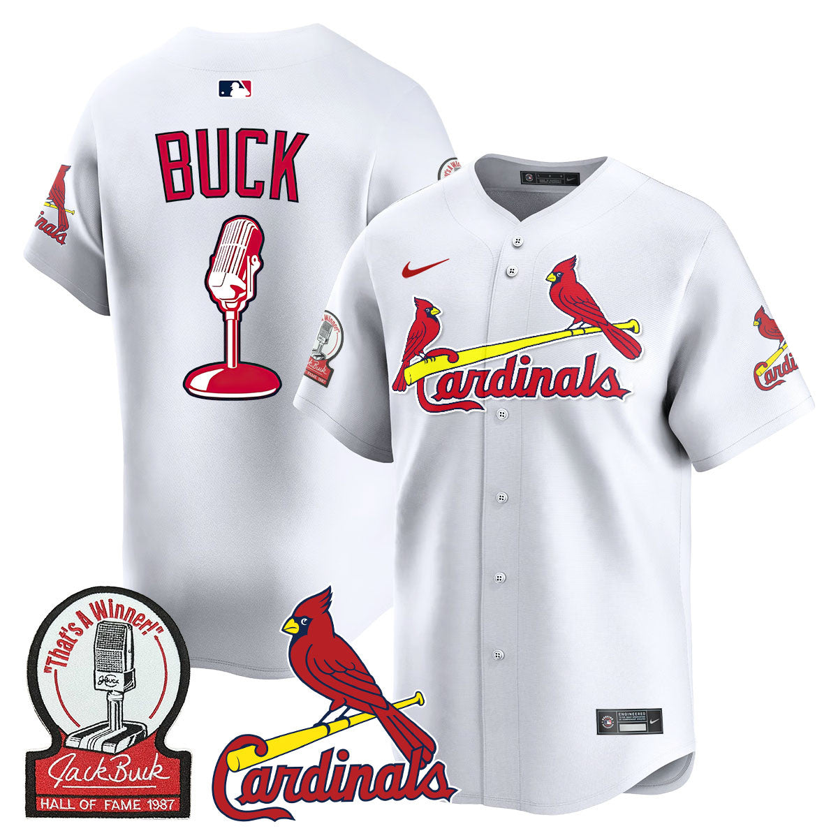 STL Jack Buck Limited Jersey - Stitched