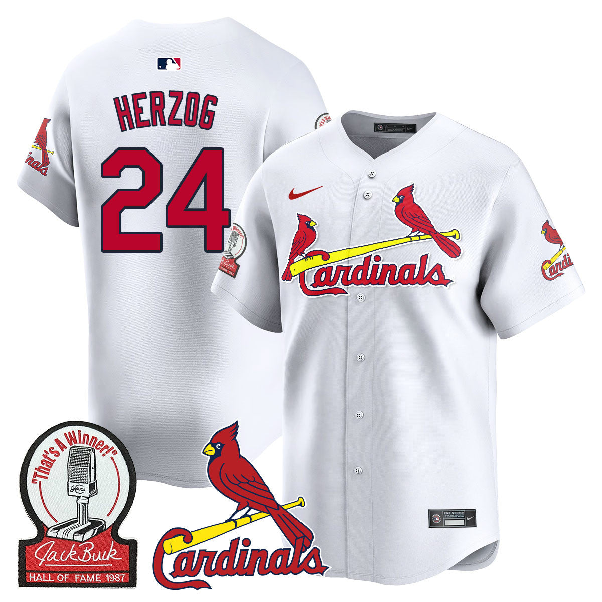 STL Jack Buck Limited Jersey - Stitched