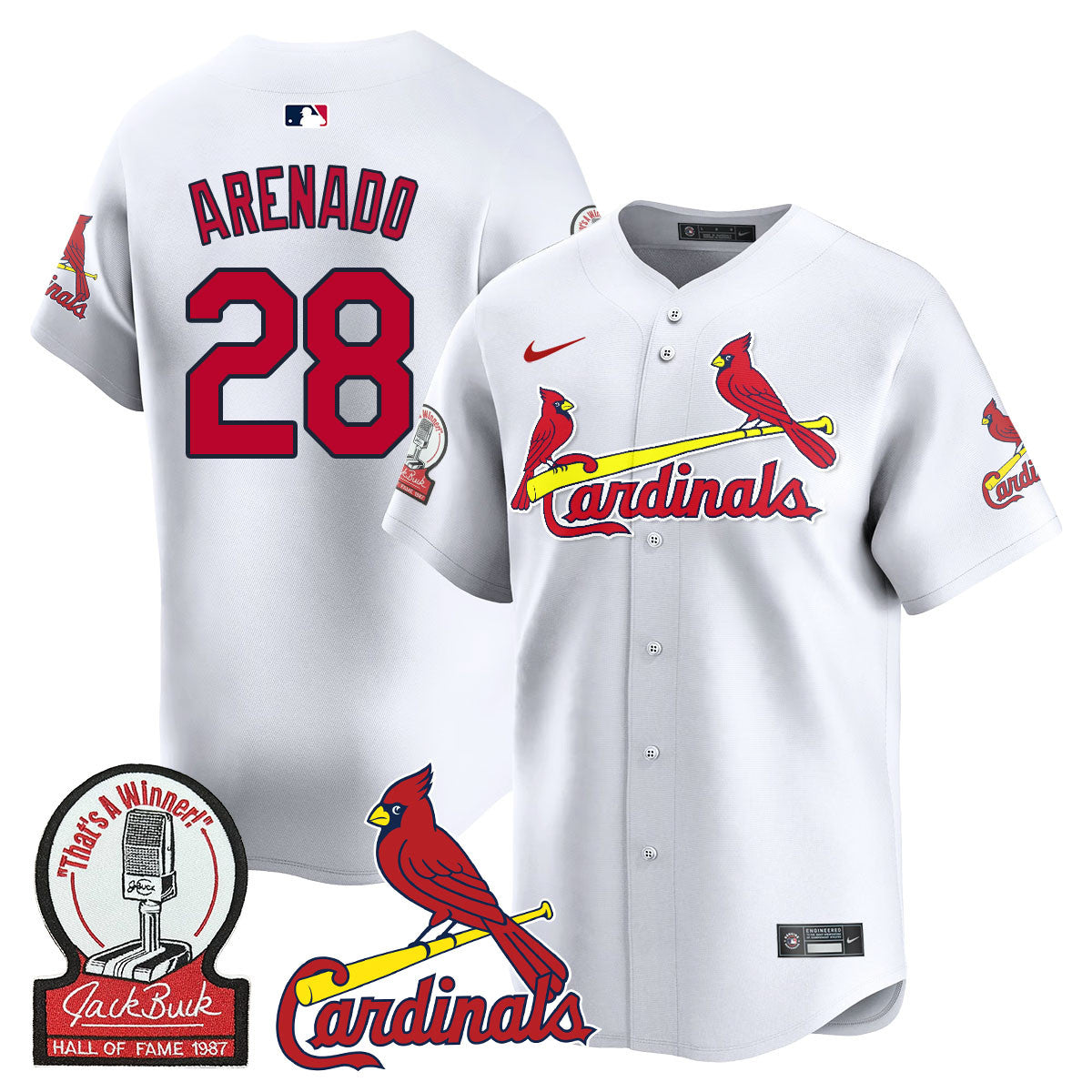STL Jack Buck Limited Jersey - Stitched
