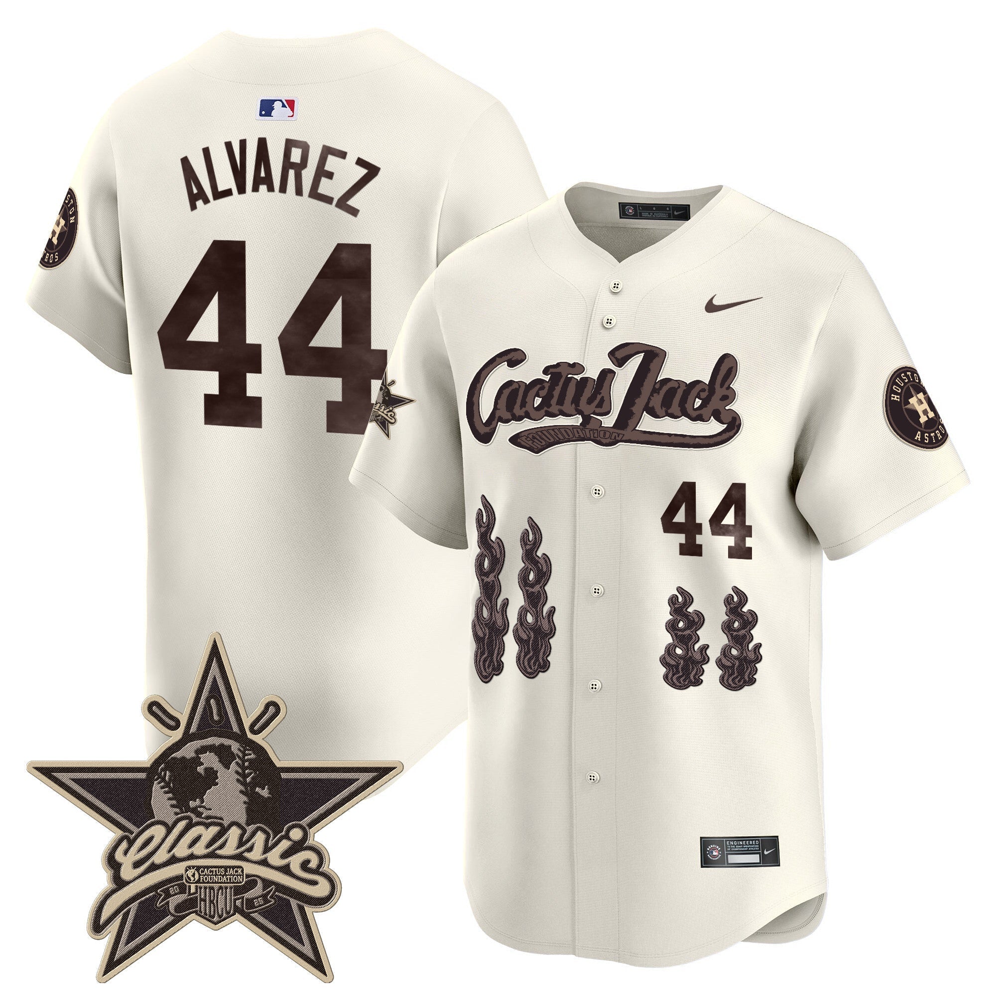 HOU Cactus Jack 2025 Vapor Premier Limited Jersey - Stitched
