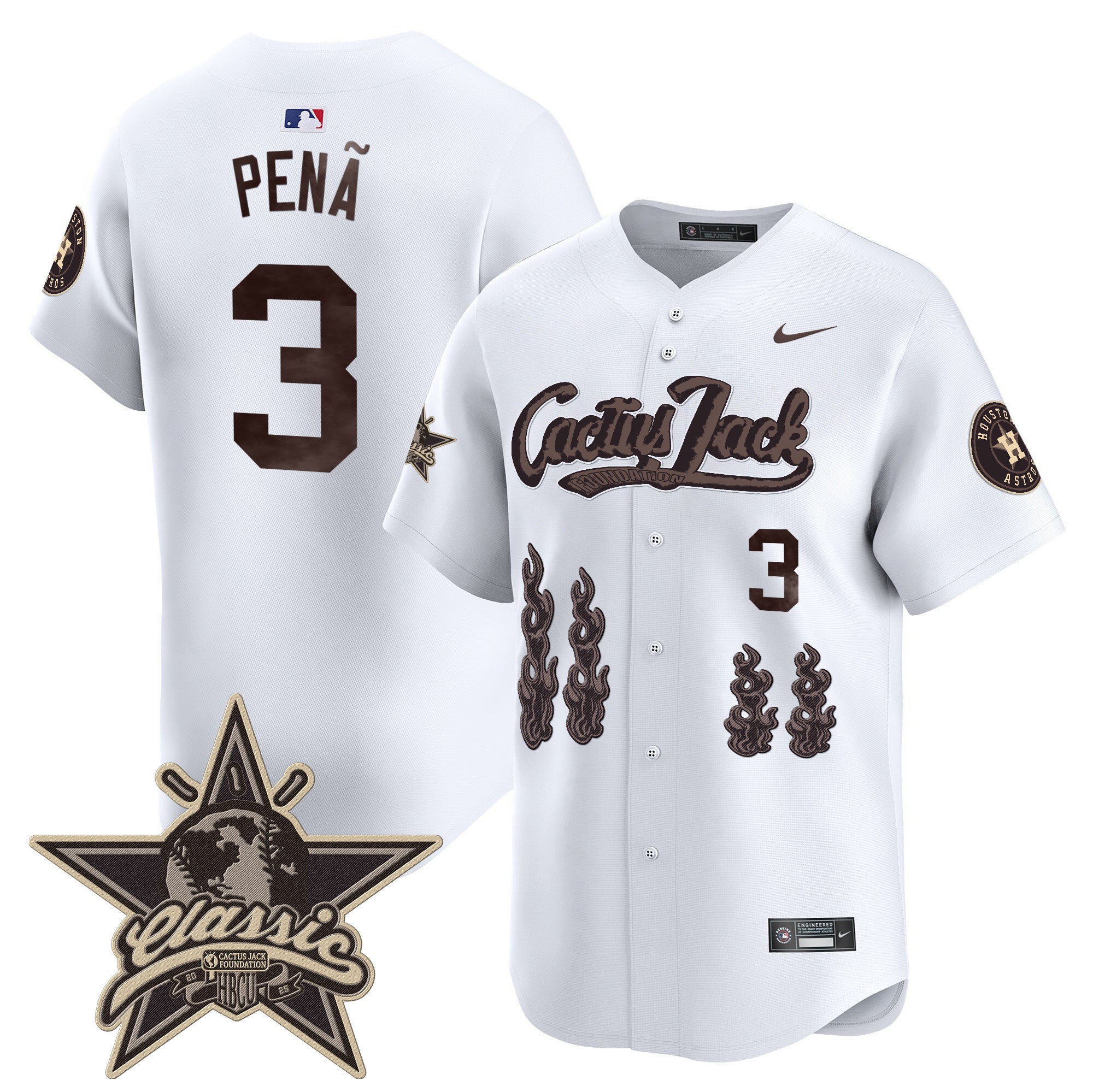 HOU Cactus Jack 2025 Vapor Premier Limited Jersey - Stitched