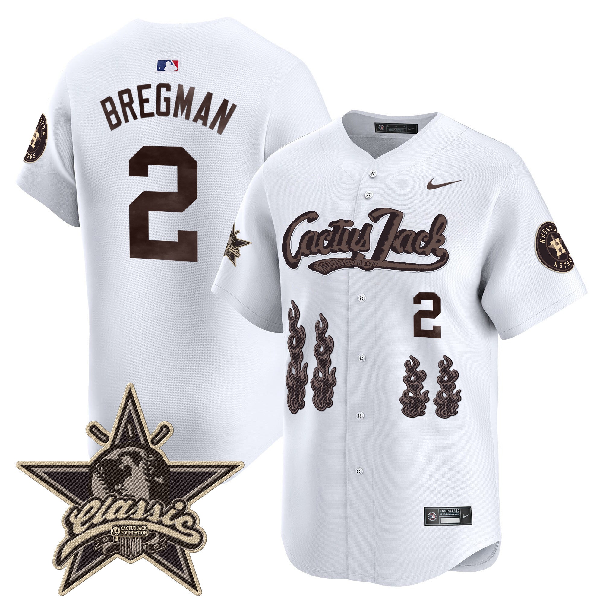 HOU Cactus Jack 2025 Vapor Premier Limited Jersey - Stitched