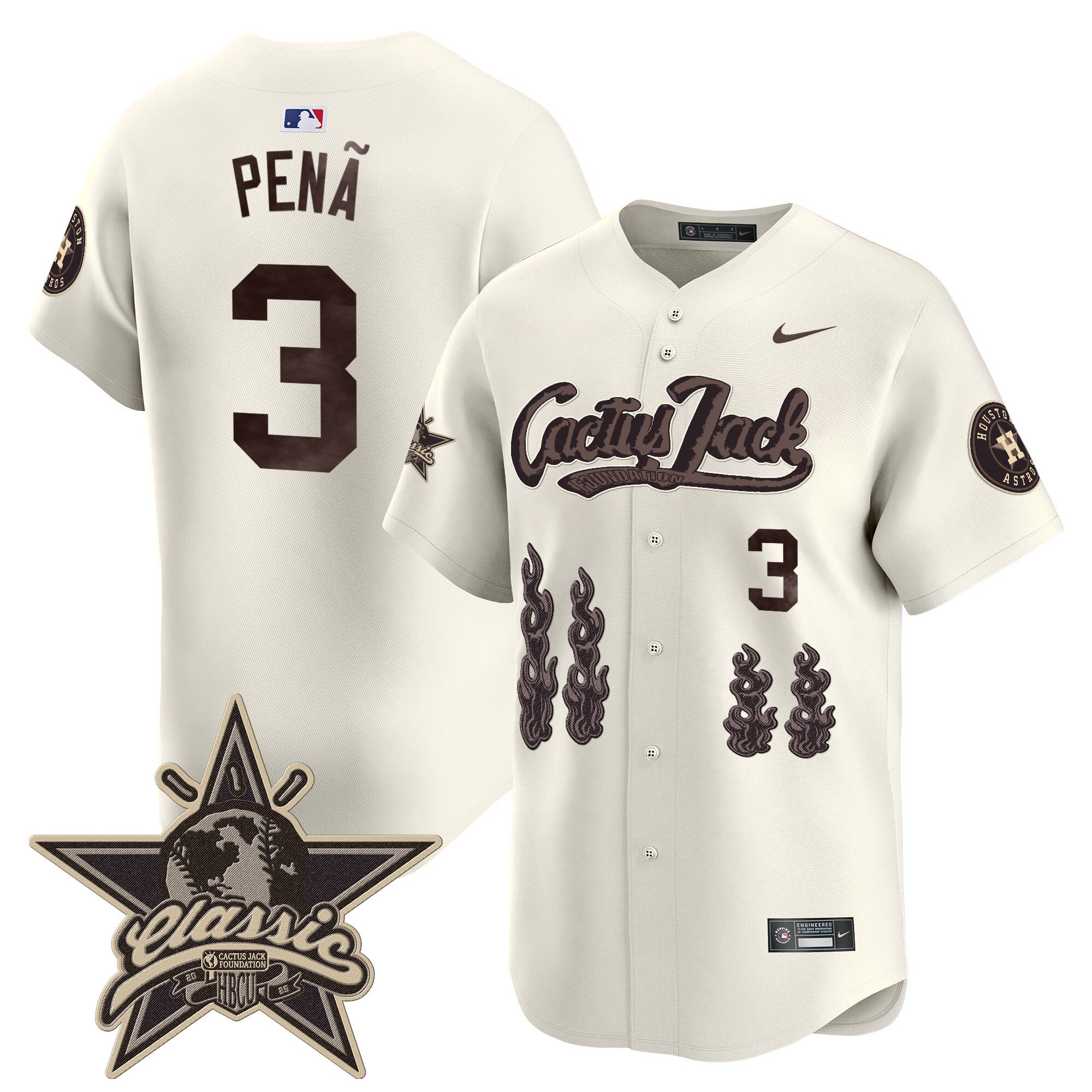HOU Cactus Jack 2025 Vapor Premier Limited Jersey - Stitched