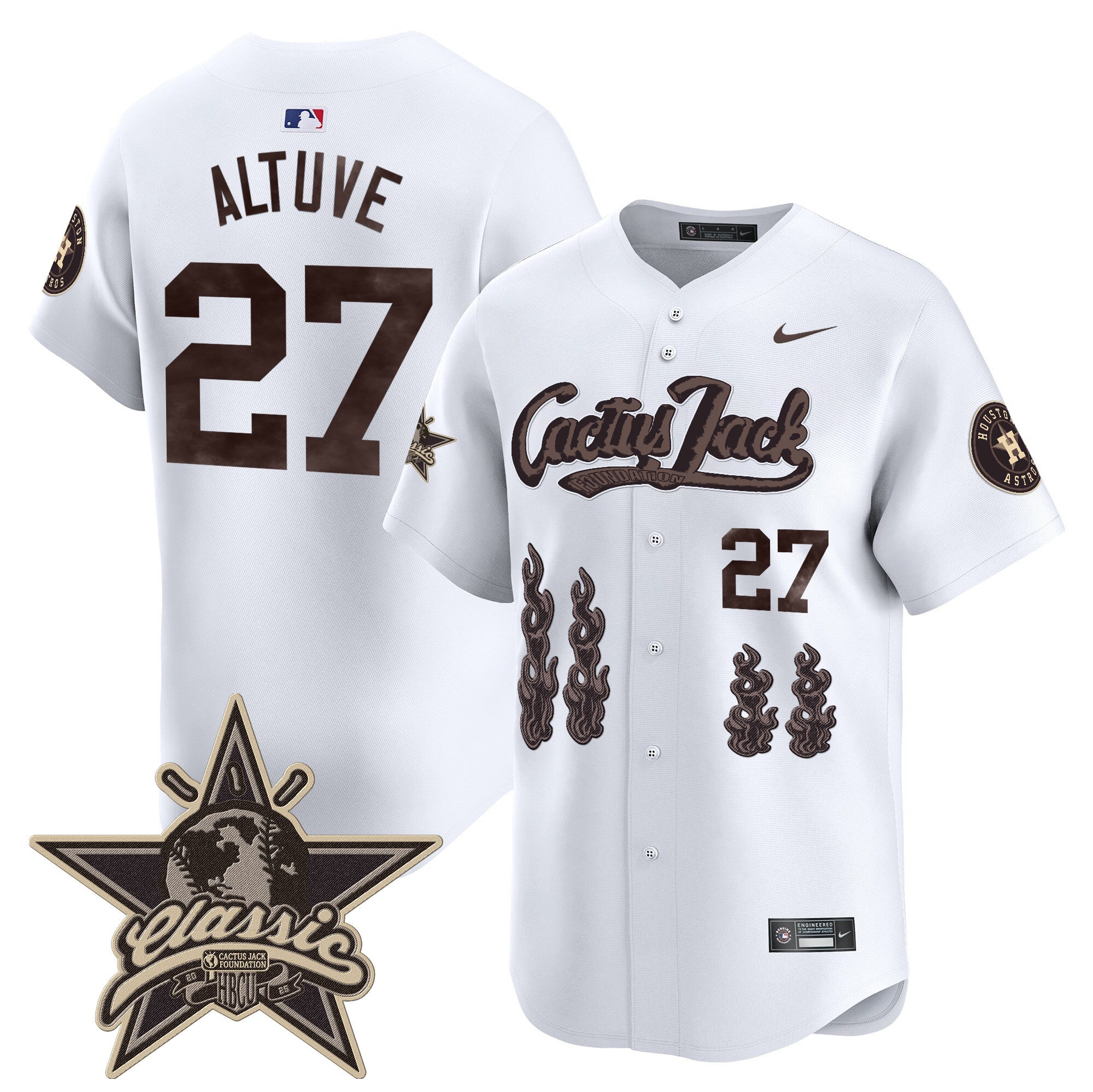 HOU Cactus Jack 2025 Vapor Premier Limited Jersey - Stitched