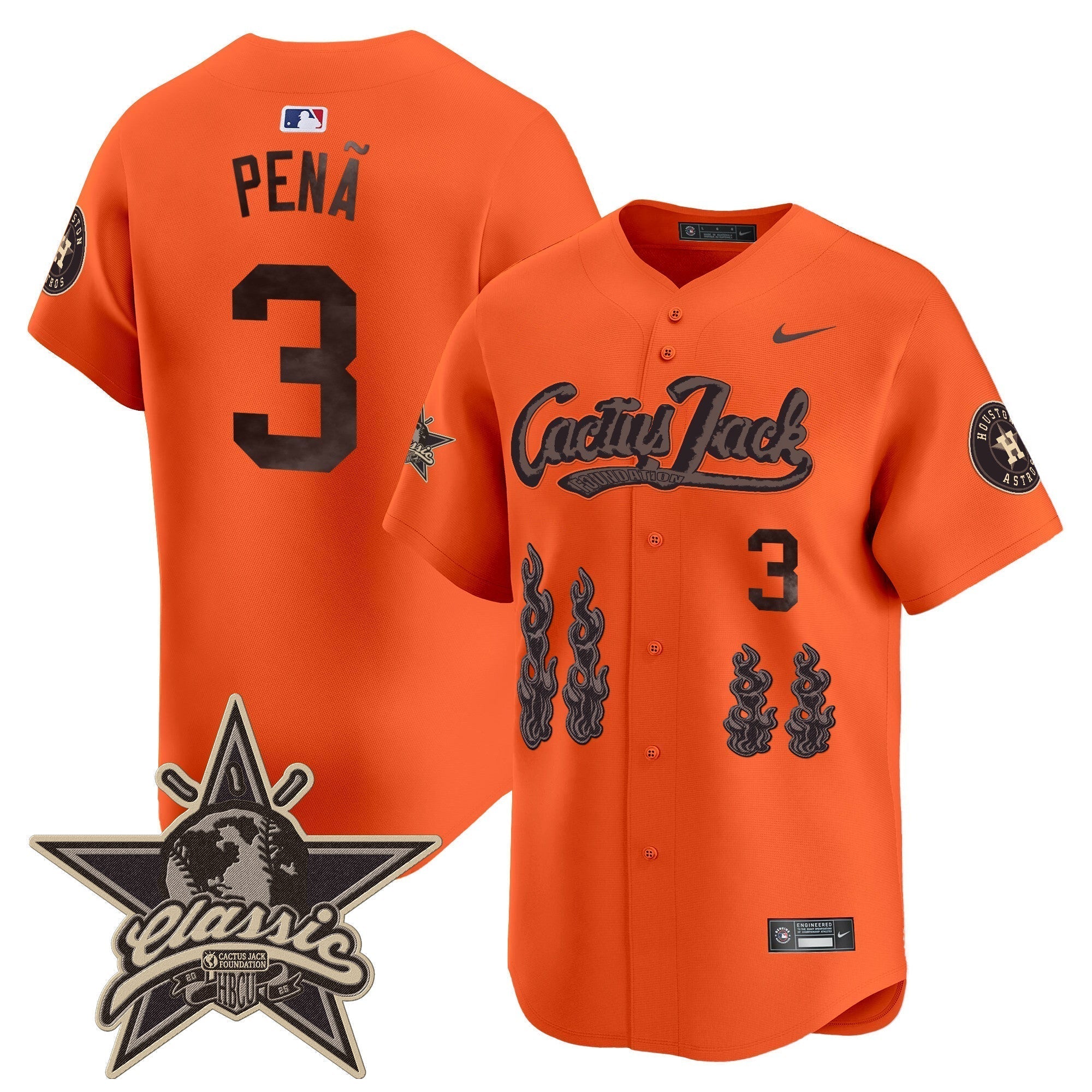 HOU Cactus Jack 2025 Vapor Premier Limited Jersey - Stitched