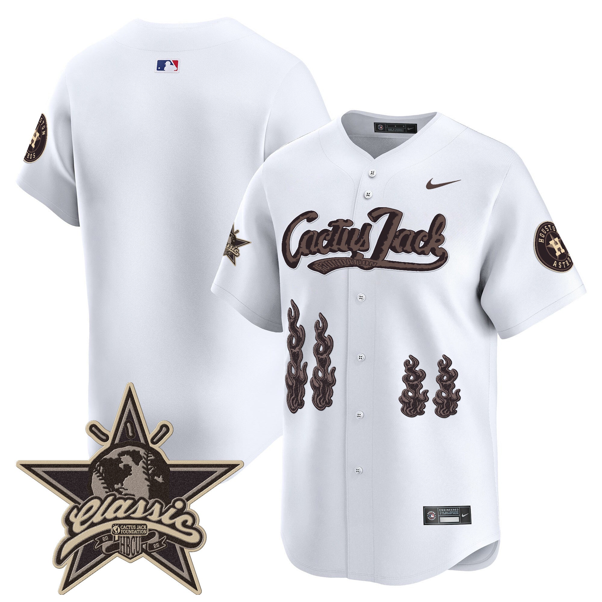 HOU Cactus Jack 2025 Vapor Premier Limited Jersey - Stitched