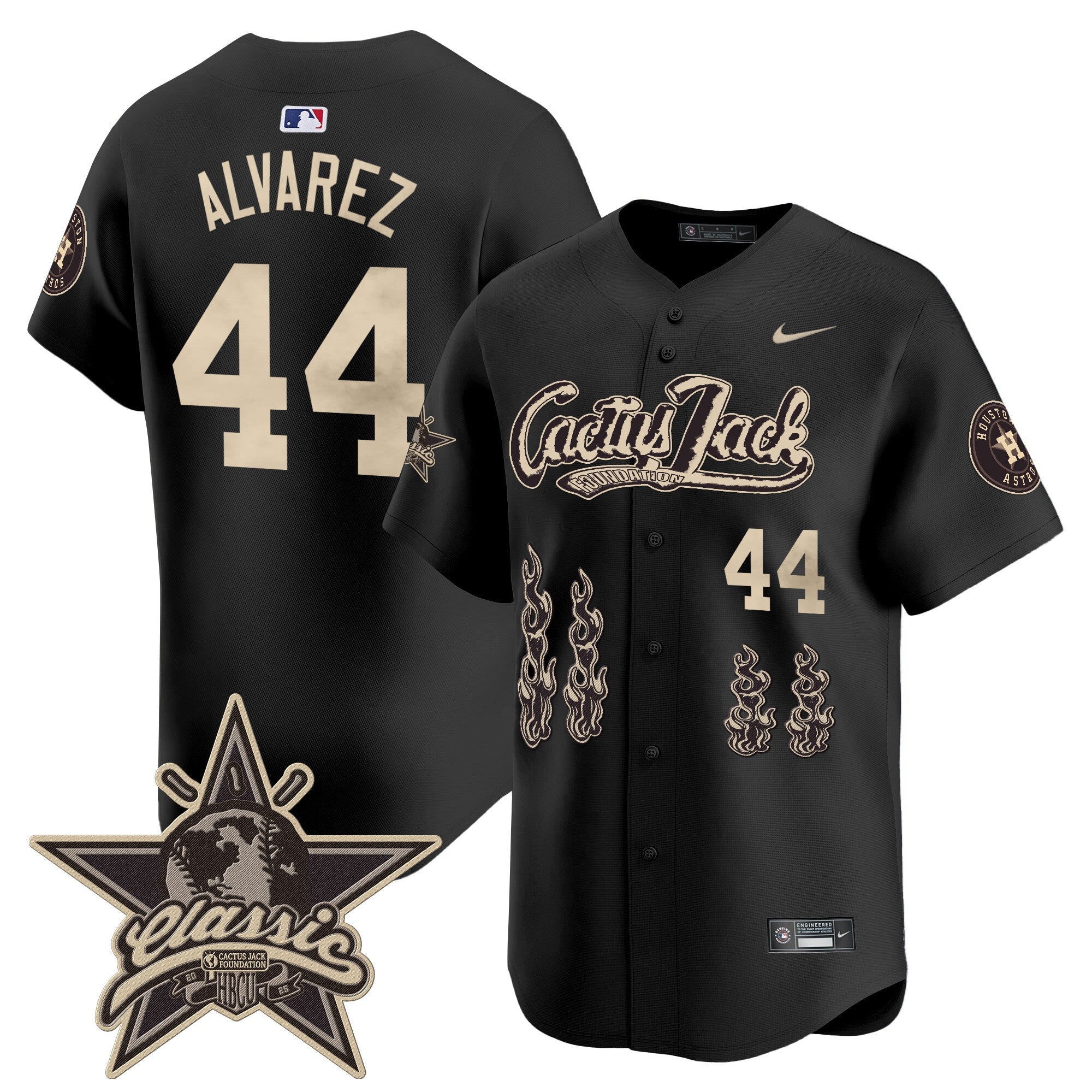 HOU Cactus Jack 2025 Vapor Premier Limited Jersey - Stitched
