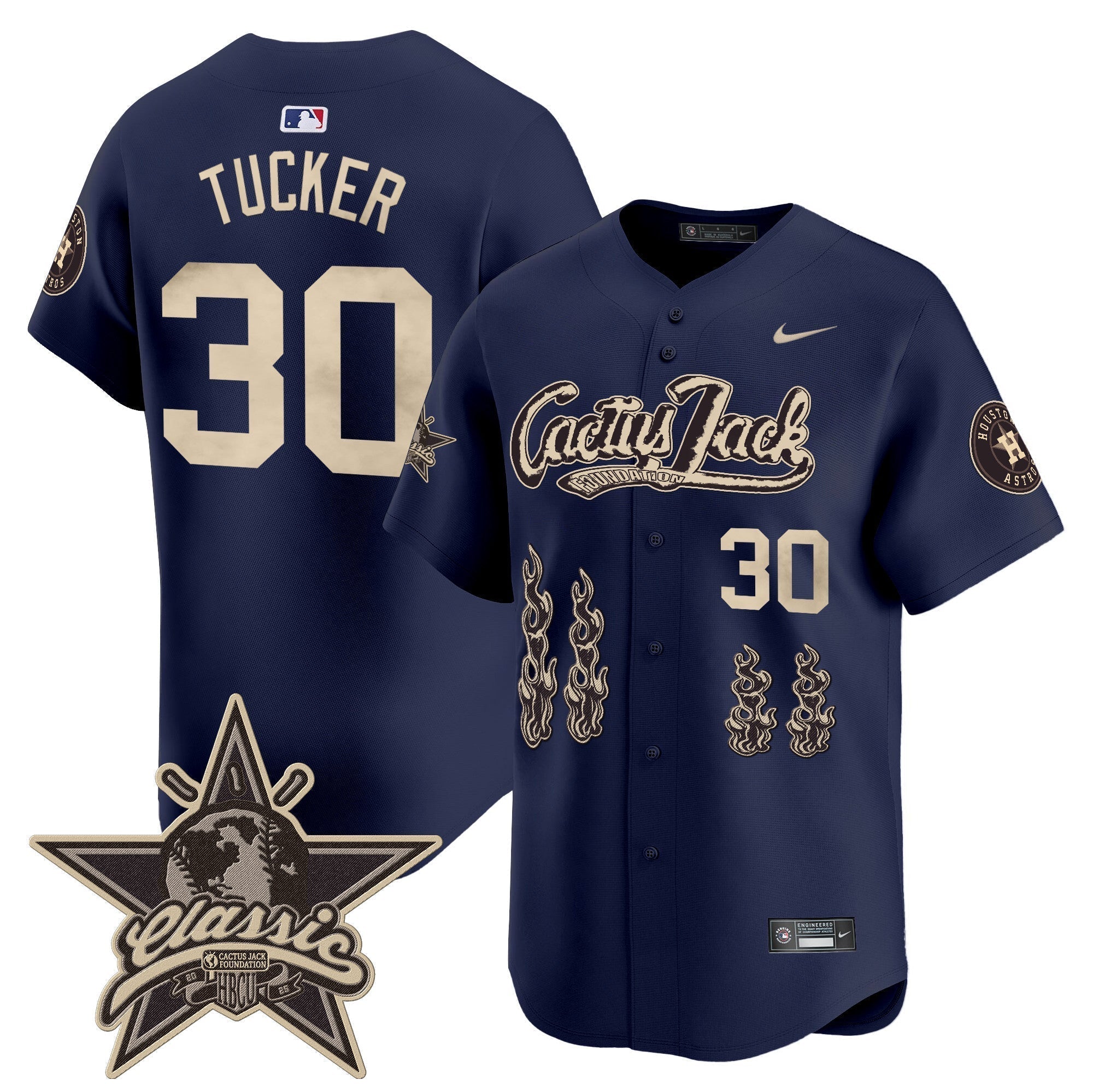HOU Cactus Jack 2025 Vapor Premier Limited Jersey - Stitched