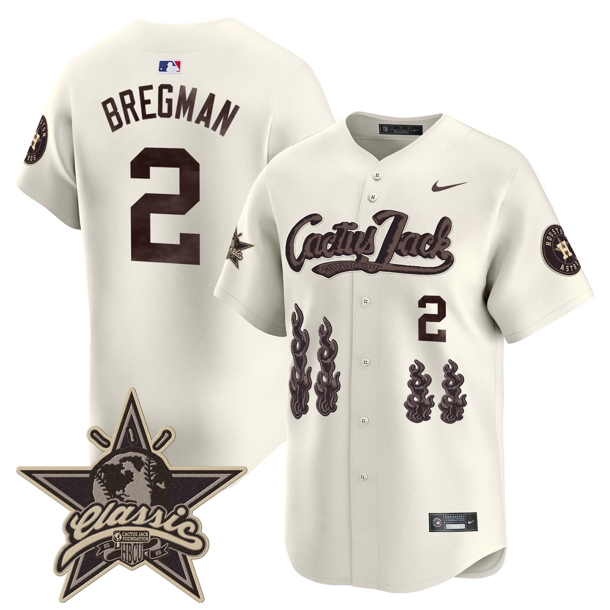 HOU Cactus Jack 2025 Vapor Premier Limited Jersey - Stitched