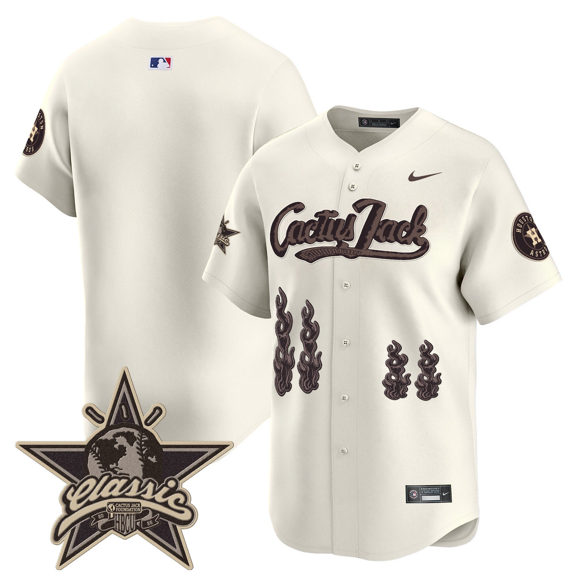HOU Cactus Jack 2025 Vapor Premier Limited Jersey - Stitched