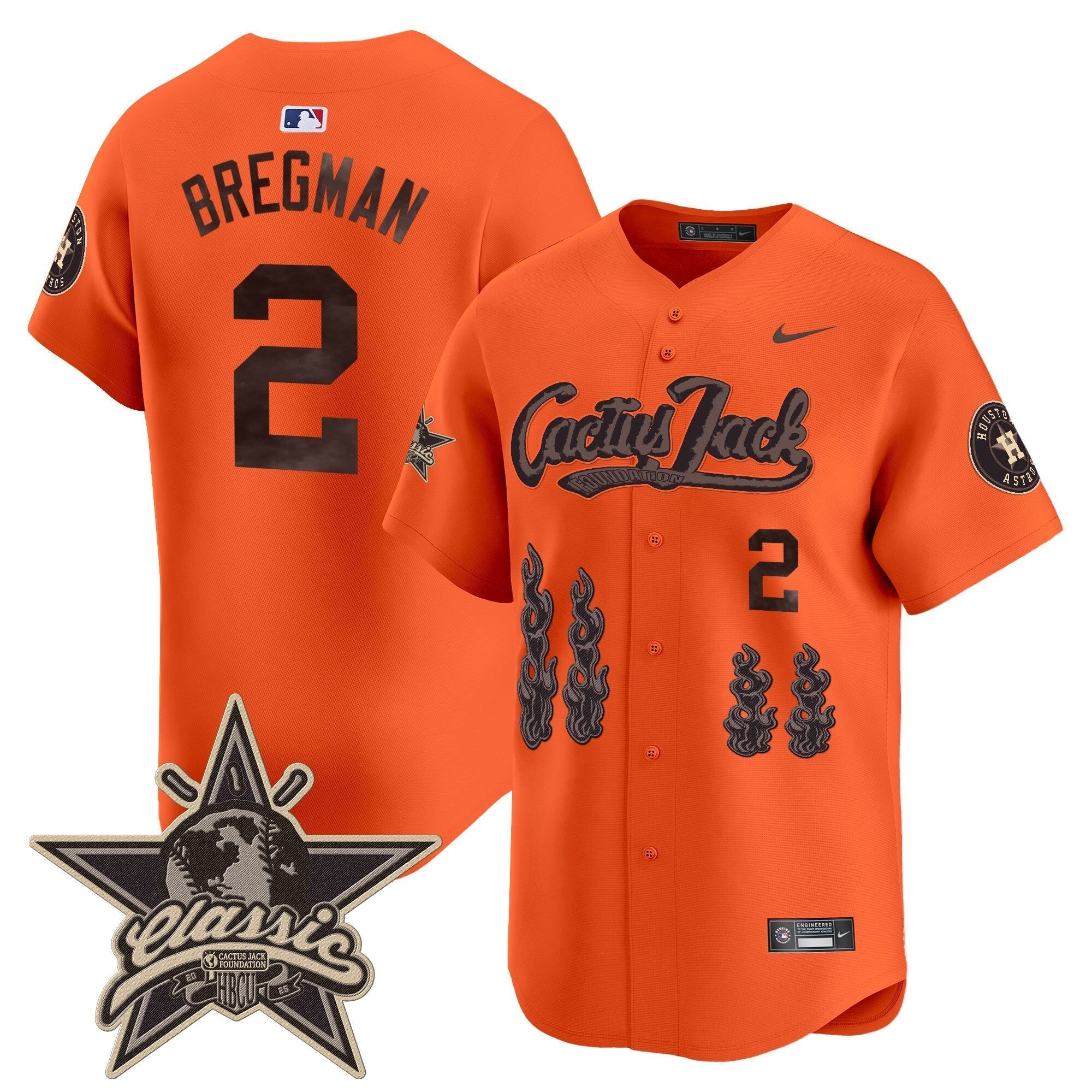 HOU Cactus Jack 2025 Vapor Premier Limited Jersey - Stitched