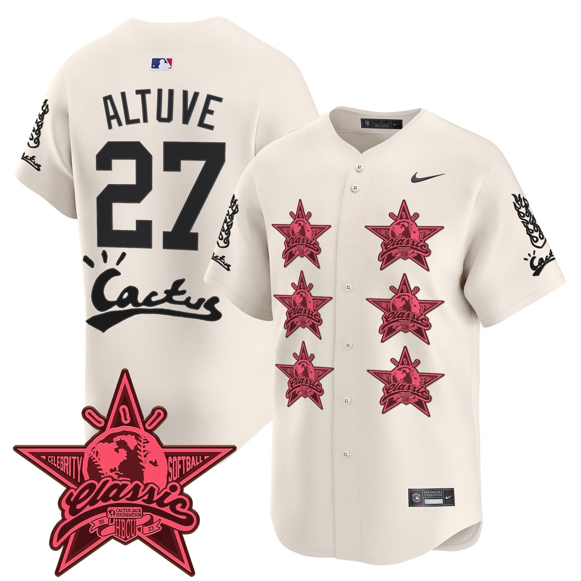 HOU Cactus Jack 2025 Vapor Premier Limited Jersey V2 - Stitched