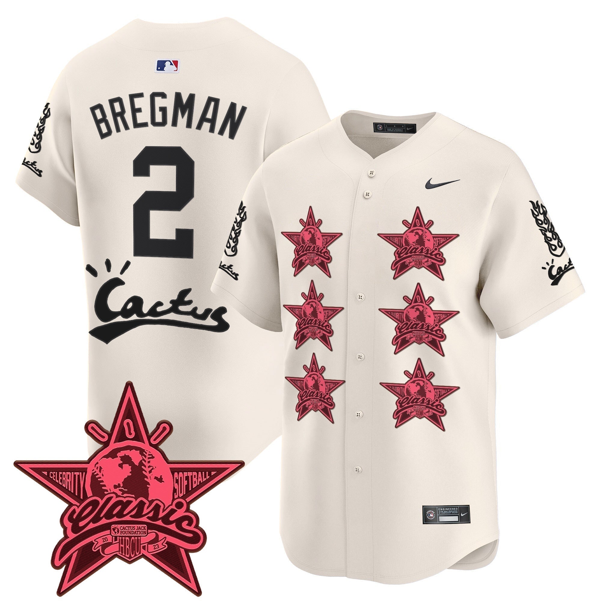 HOU Cactus Jack 2025 Vapor Premier Limited Jersey V2 - Stitched