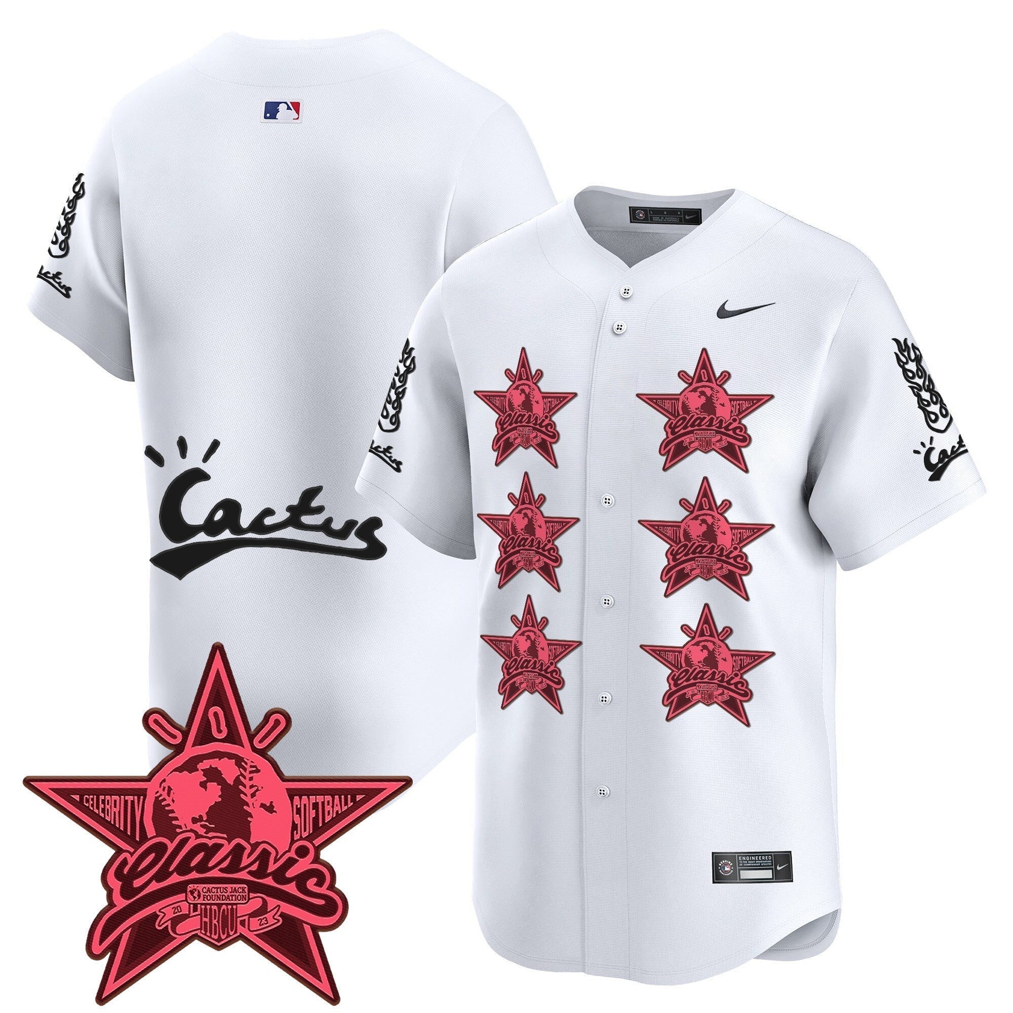 HOU Cactus Jack 2025 Vapor Premier Limited Jersey V2 - Stitched