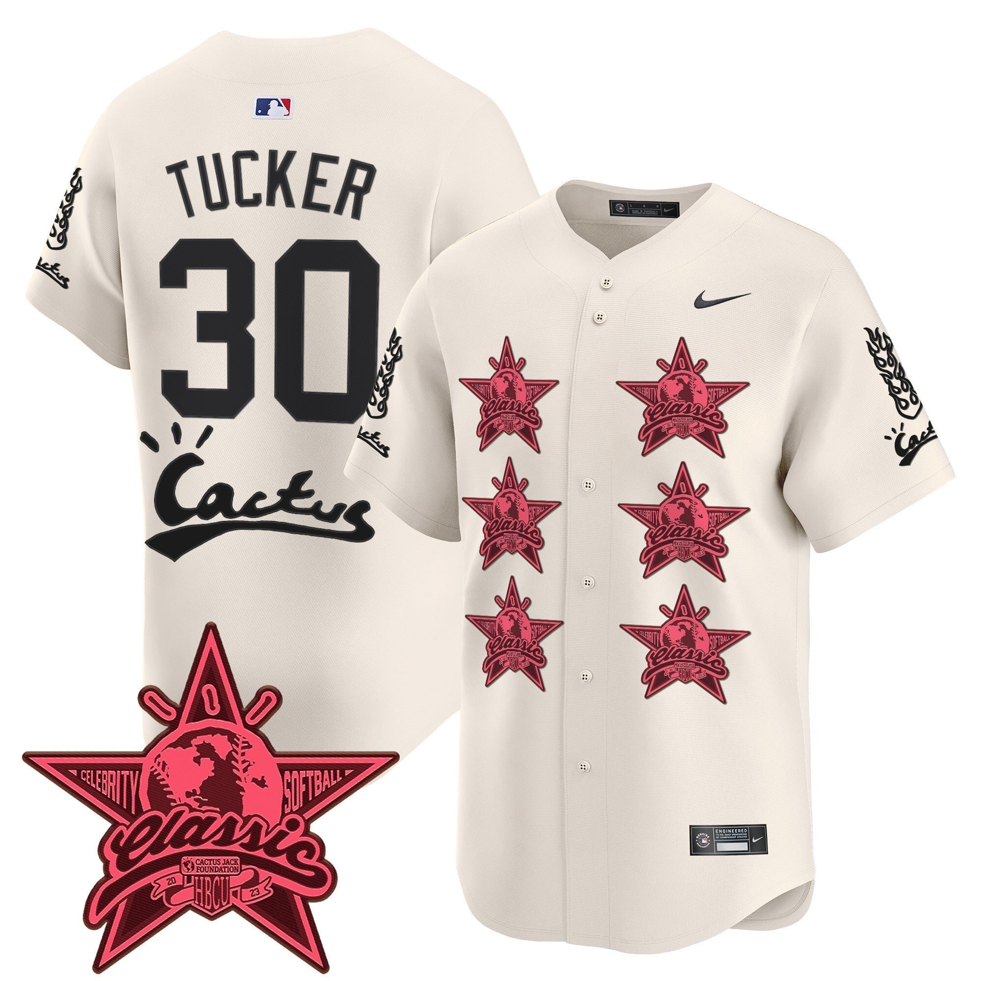 HOU Cactus Jack 2025 Vapor Premier Limited Jersey V2 - Stitched