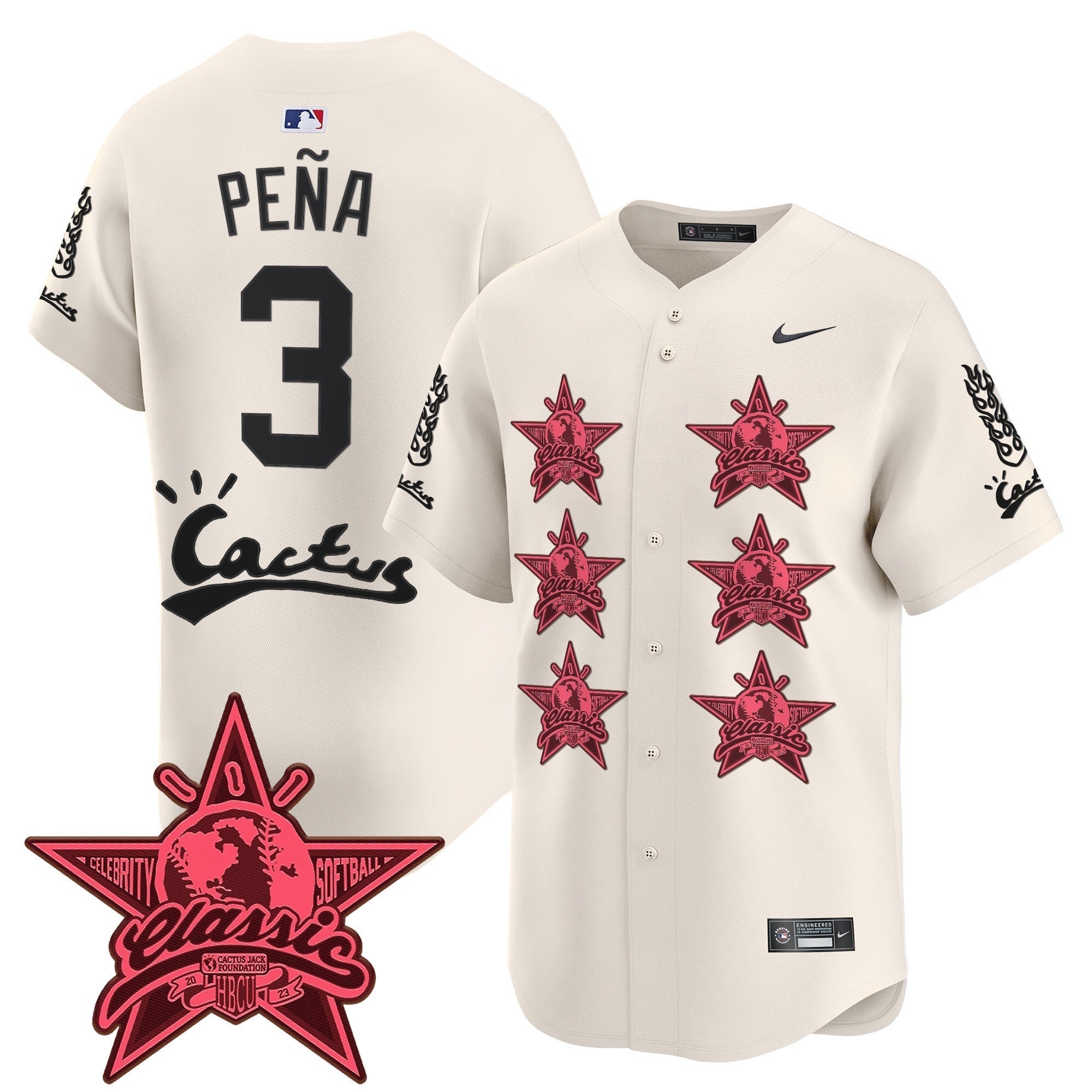 HOU Cactus Jack 2025 Vapor Premier Limited Jersey V2 - Stitched