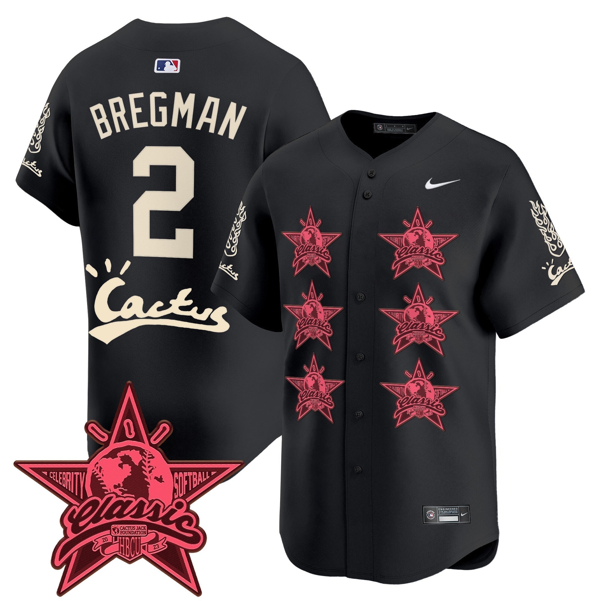HOU Cactus Jack 2025 Vapor Premier Limited Jersey V2 - Stitched