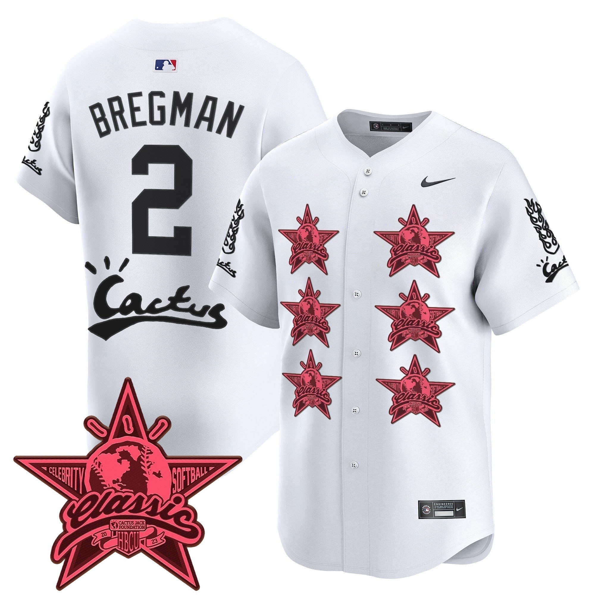 HOU Cactus Jack 2025 Vapor Premier Limited Jersey V2 - Stitched