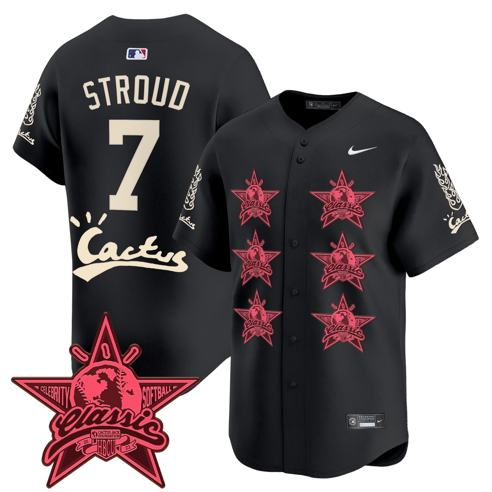 HOU Cactus Jack 2025 Vapor Premier Limited Jersey V2 - Stitched