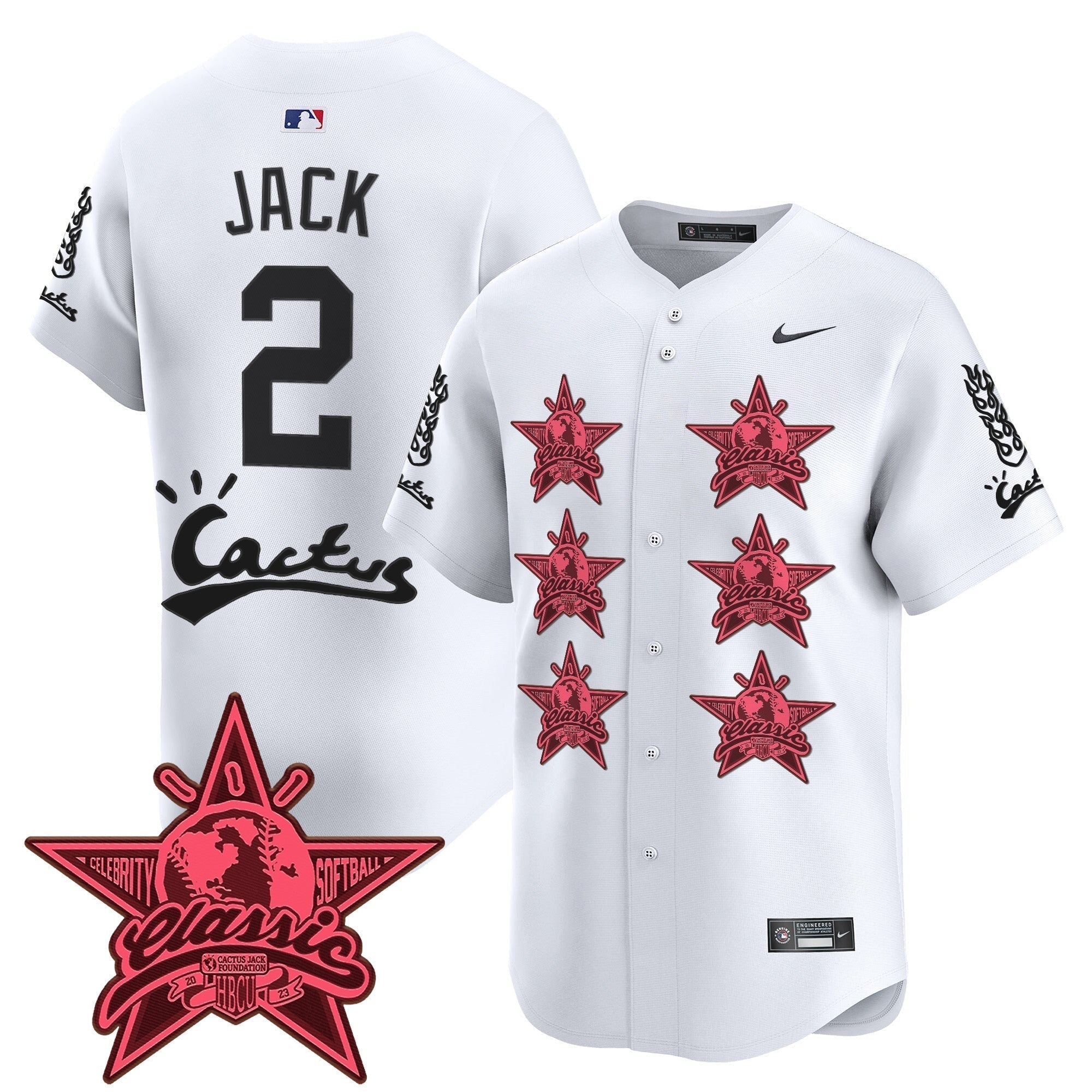 HOU Cactus Jack 2025 Vapor Premier Limited Jersey V2 - Stitched