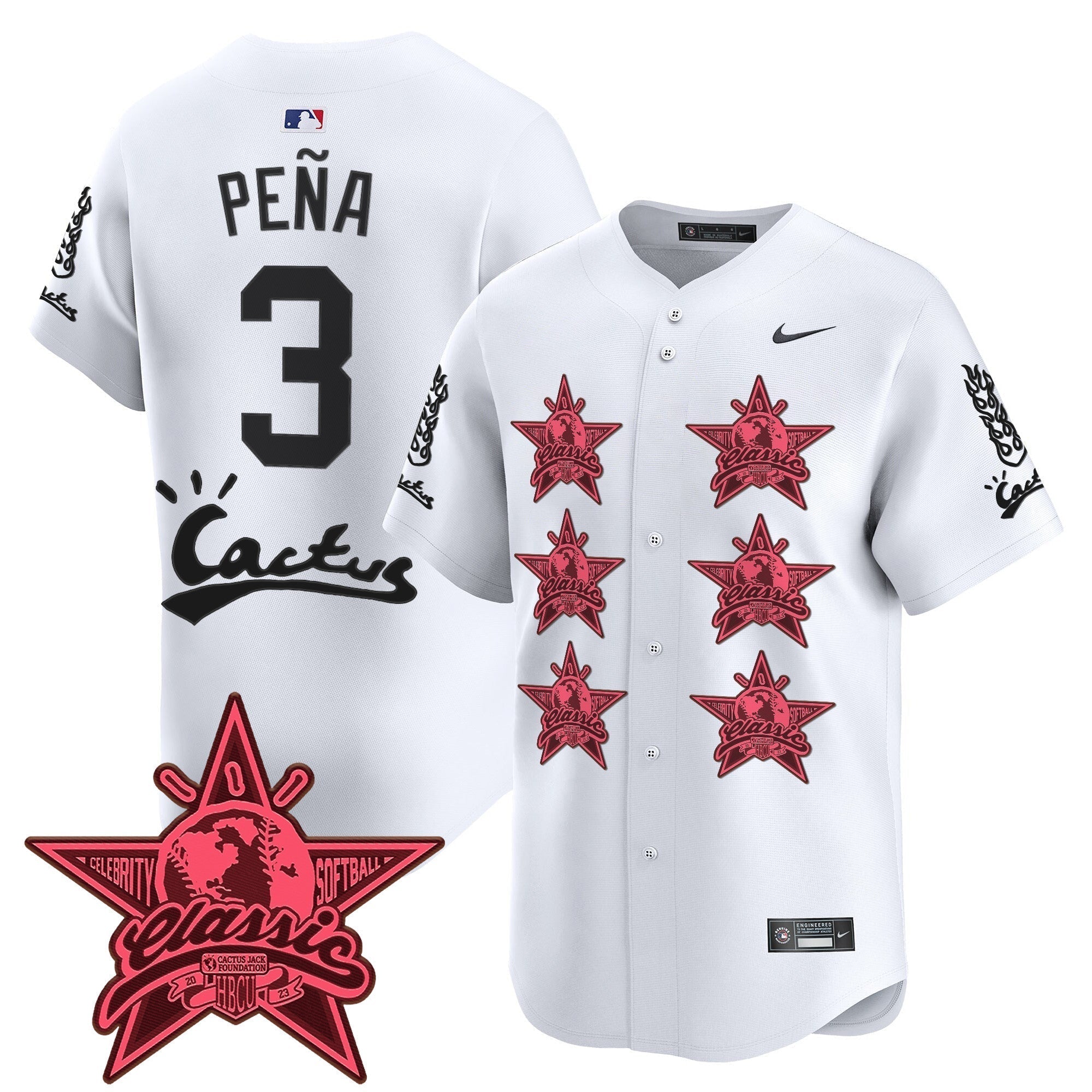 HOU Cactus Jack 2025 Vapor Premier Limited Jersey V2 - Stitched