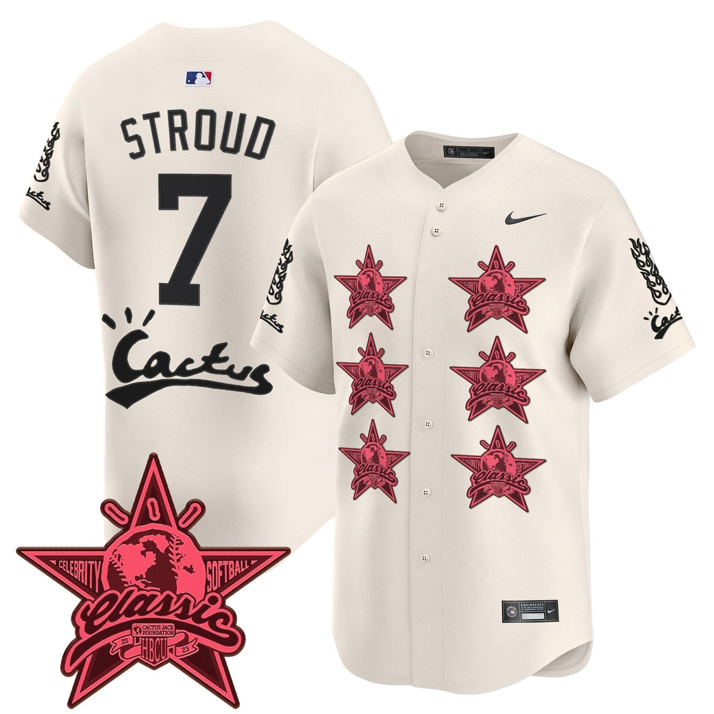 HOU Cactus Jack 2025 Vapor Premier Limited Jersey V2 - Stitched