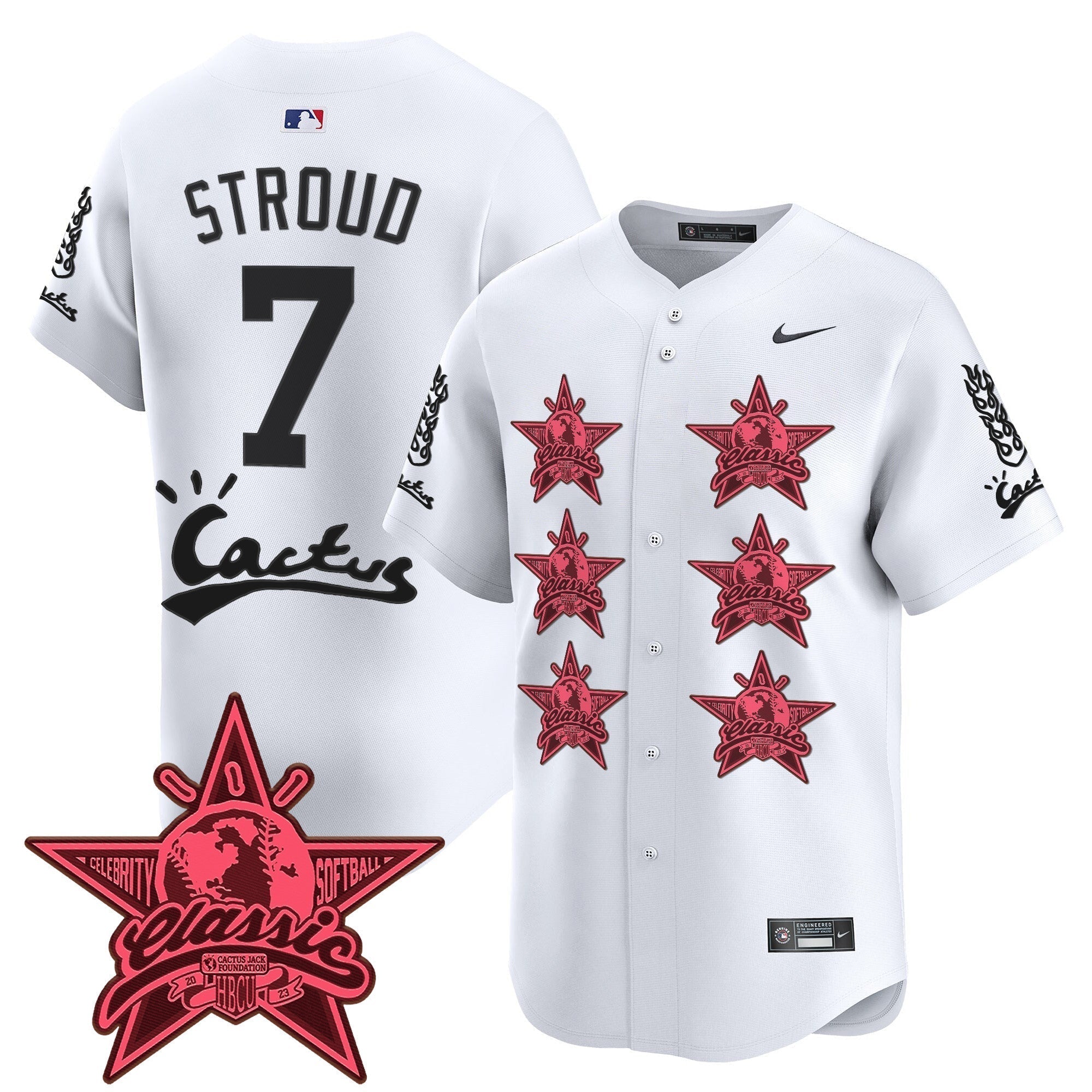 HOU Cactus Jack 2025 Vapor Premier Limited Jersey V2 - Stitched