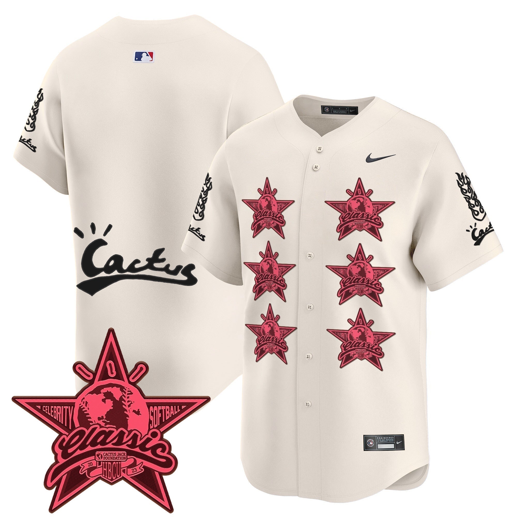 HOU Cactus Jack 2025 Vapor Premier Limited Jersey V2 - Stitched