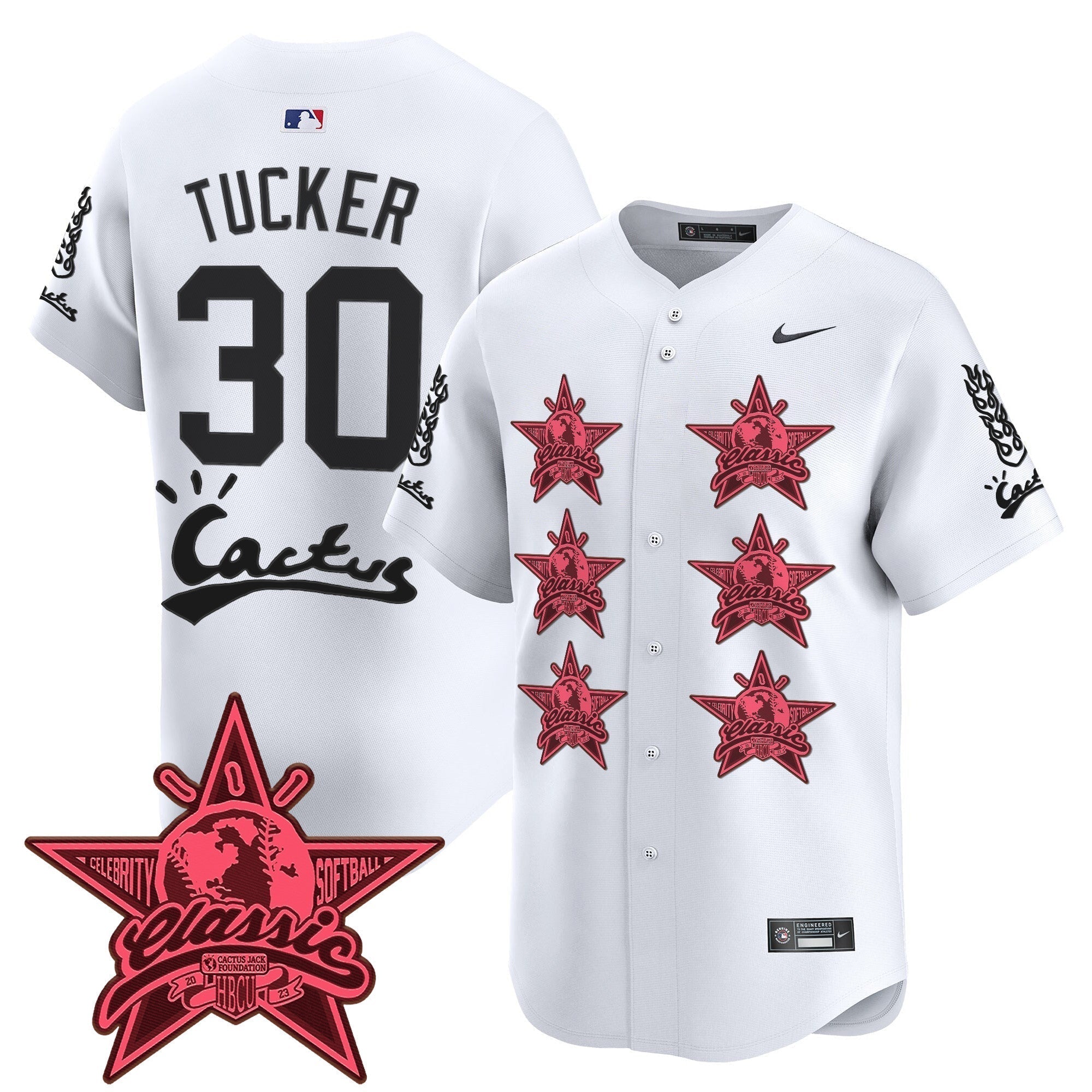 HOU Cactus Jack 2025 Vapor Premier Limited Jersey V2 - Stitched